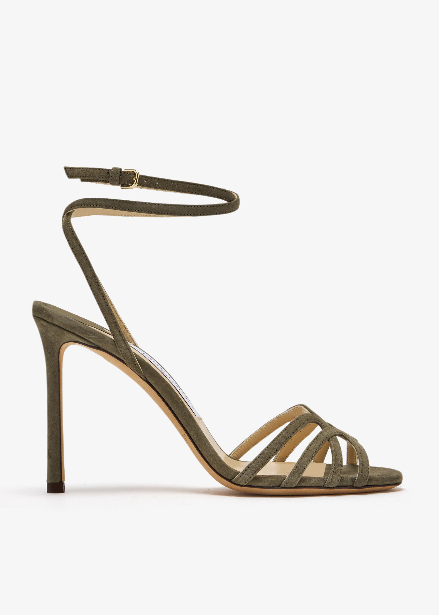 【mimimi】 Jimmy Choo Pre-Loved Mimi 100 sandals for Women - Khaki in Qatar