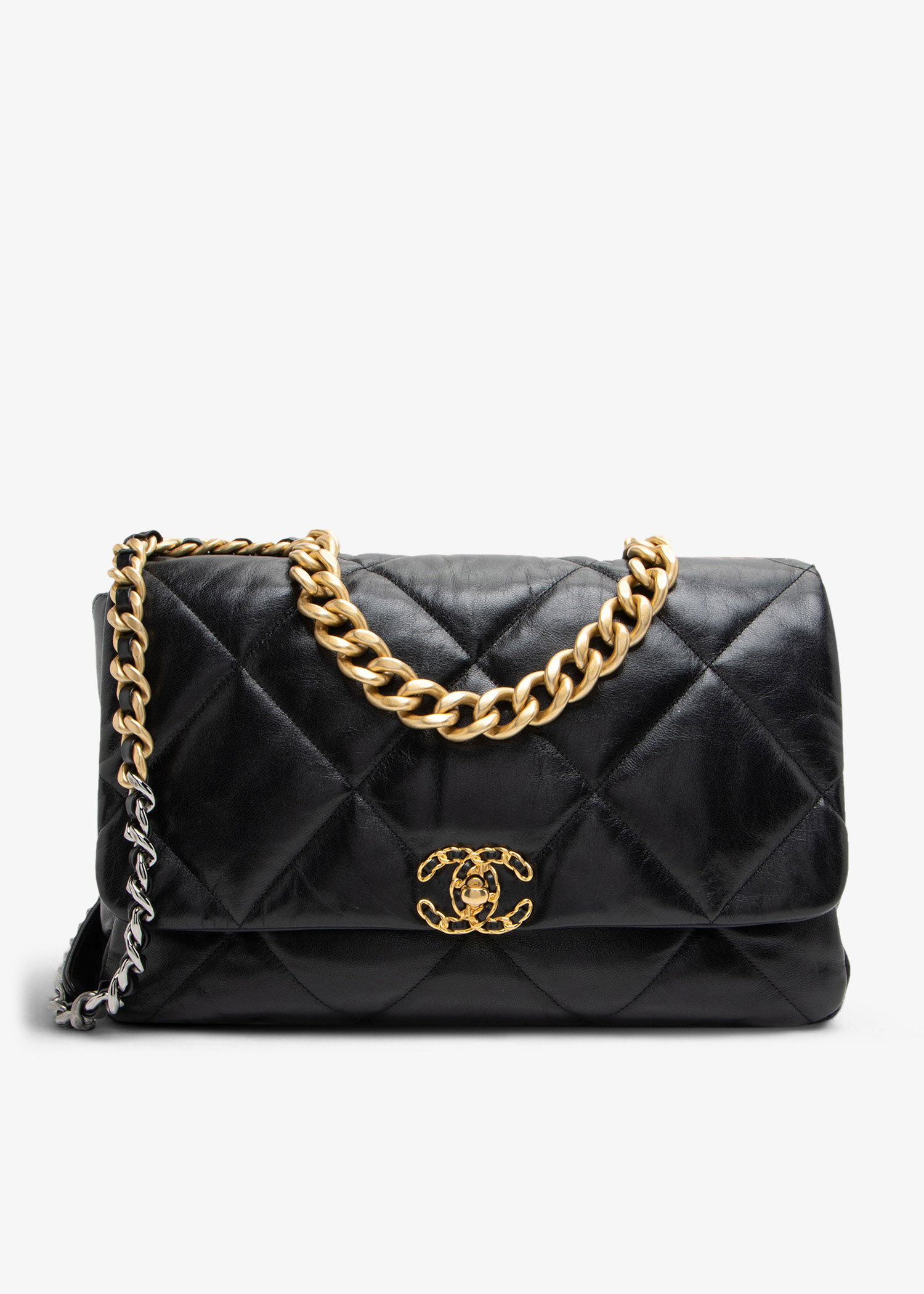Chanel Pre-Loved Maxi Chanel 19 Flap bag for Women - Black in KSA