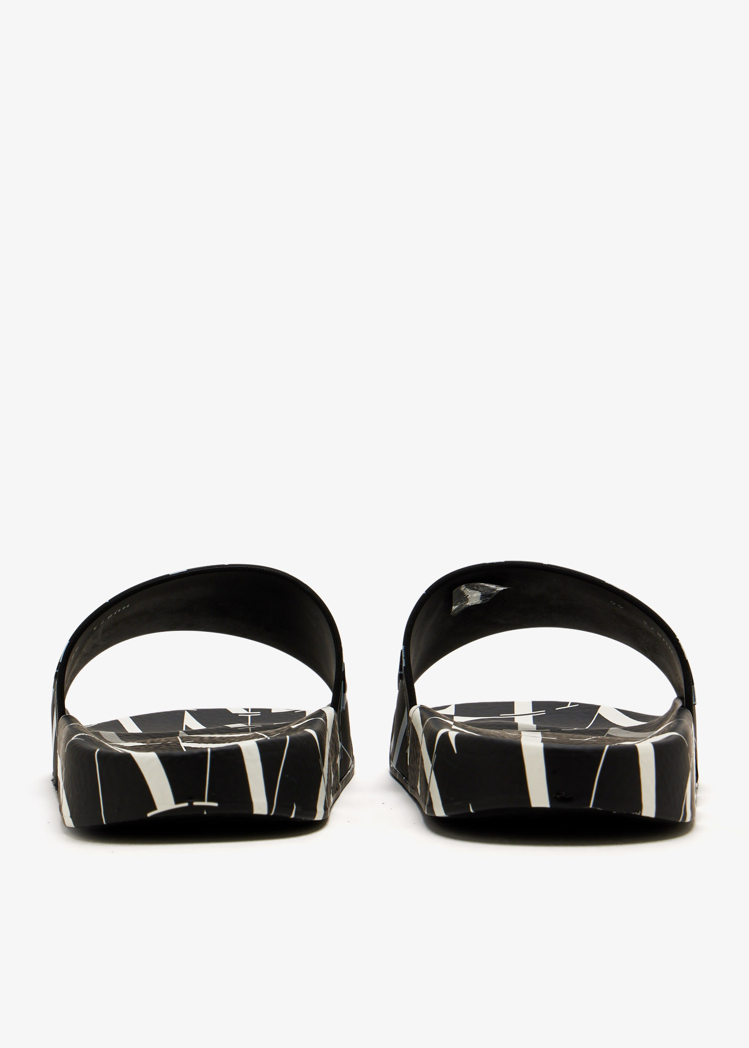 Valentino Garavani VLTN Logo Pool Slides Black Made in Italy Size 40 / US 7 Valentino Garavani Pool Slides - Black - Men|YS0J93MYC0NO main image 2