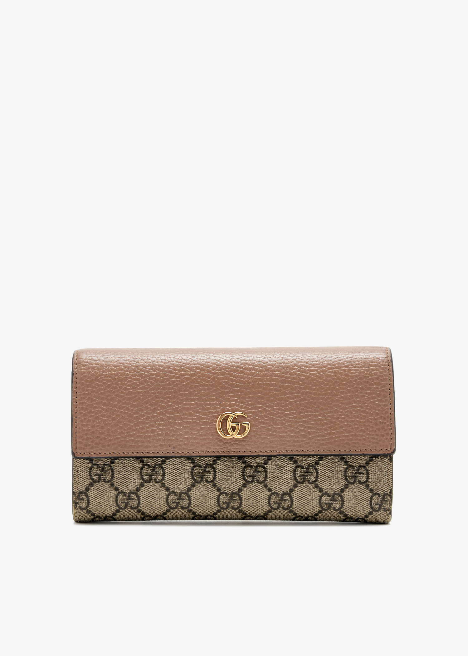Gucci Pre-Loved Bi-Color GG Marmont continental wallet for Women