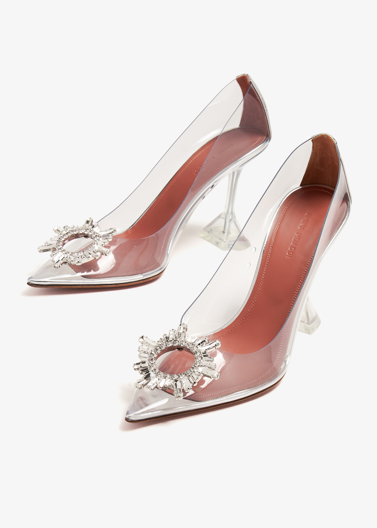Amina Muaddi Pre-Loved Begum pumps for Women - Silver in KSA