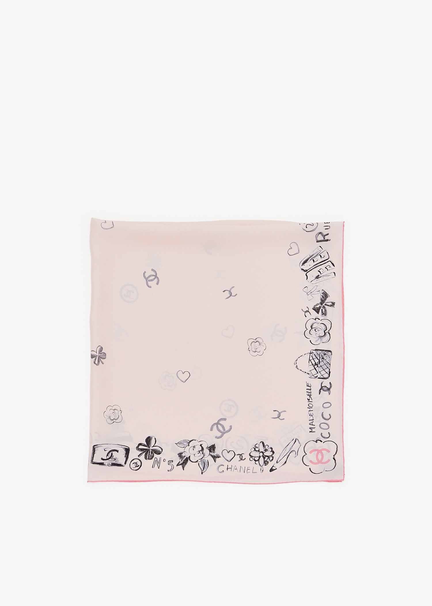 Chanel Pre-Loved Coco Mademoiselle square scarf for Women - Pink