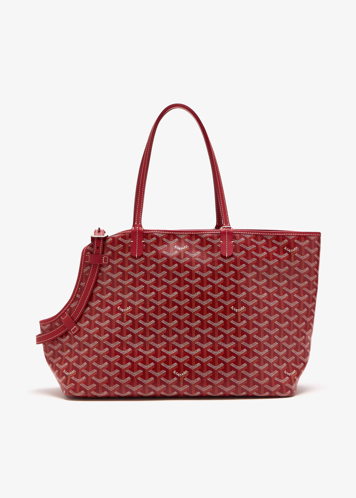 GOYARD 犬用レザーリード 赤 収納袋付き レッド（赤）系 GOYARD(ゴヤール) ペット用品(ライフスタイル