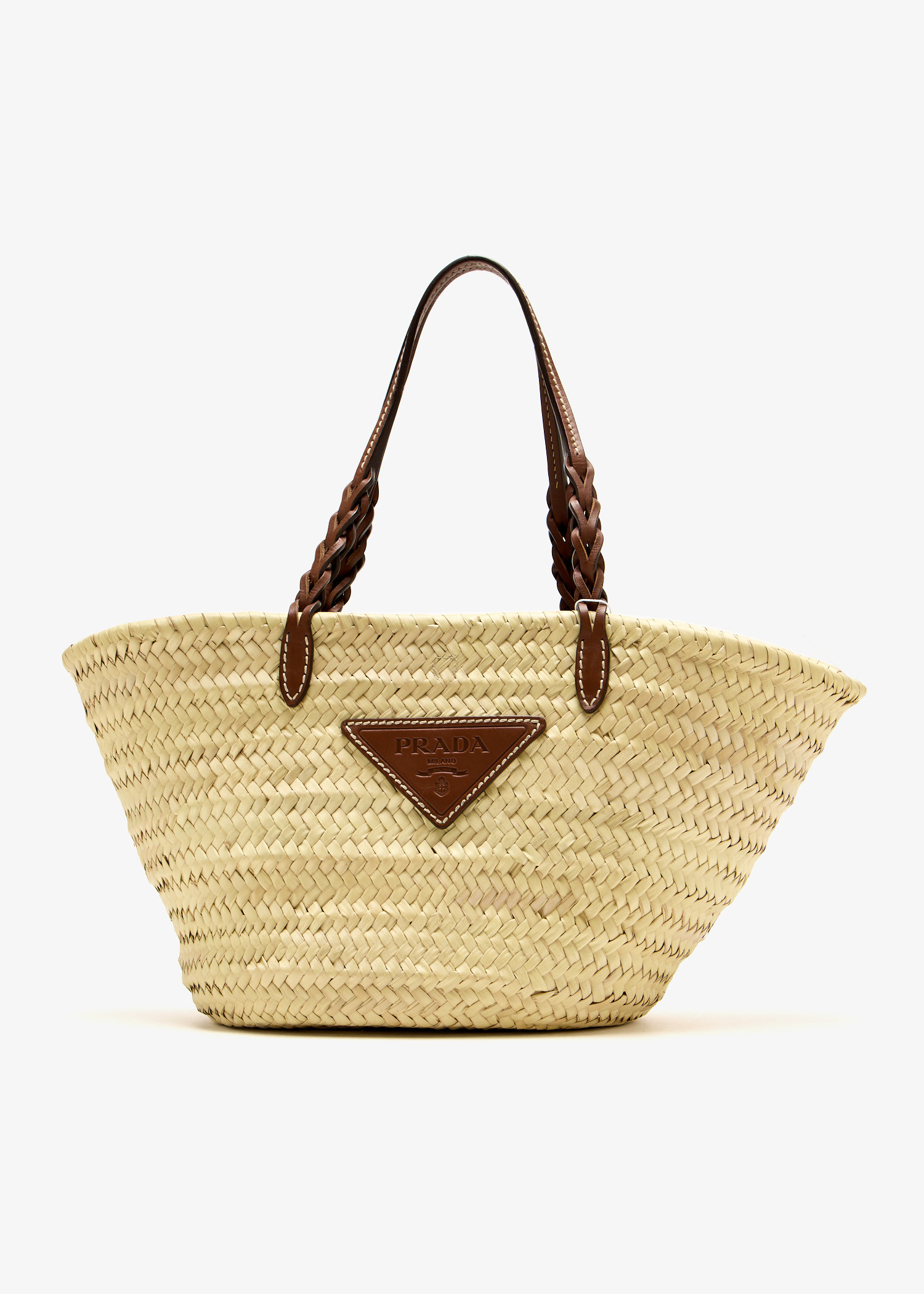 ★関税込★PRADA★かごバッグ WOVEN PALM X LEATHER TOTE BAG ★ ☆関税込☆PRADA☆かごバッグ WOVEN PALM X LEATHER TOTE BAG ☆