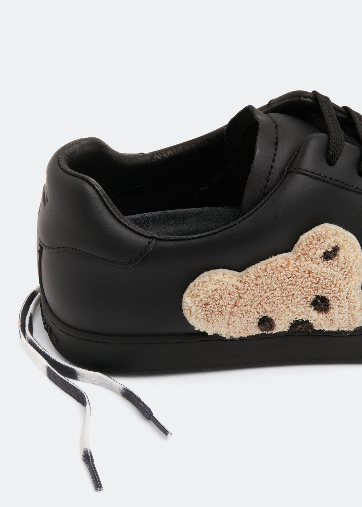 $500- PALM ANGEL\'S MEN\'S PMIA058C99LEA0011060 NEW TEDDY BEAR TENNIS SNEAKERS Palm Angels Teddy Bear Sneakers Black – NOBLEMARS main image 2