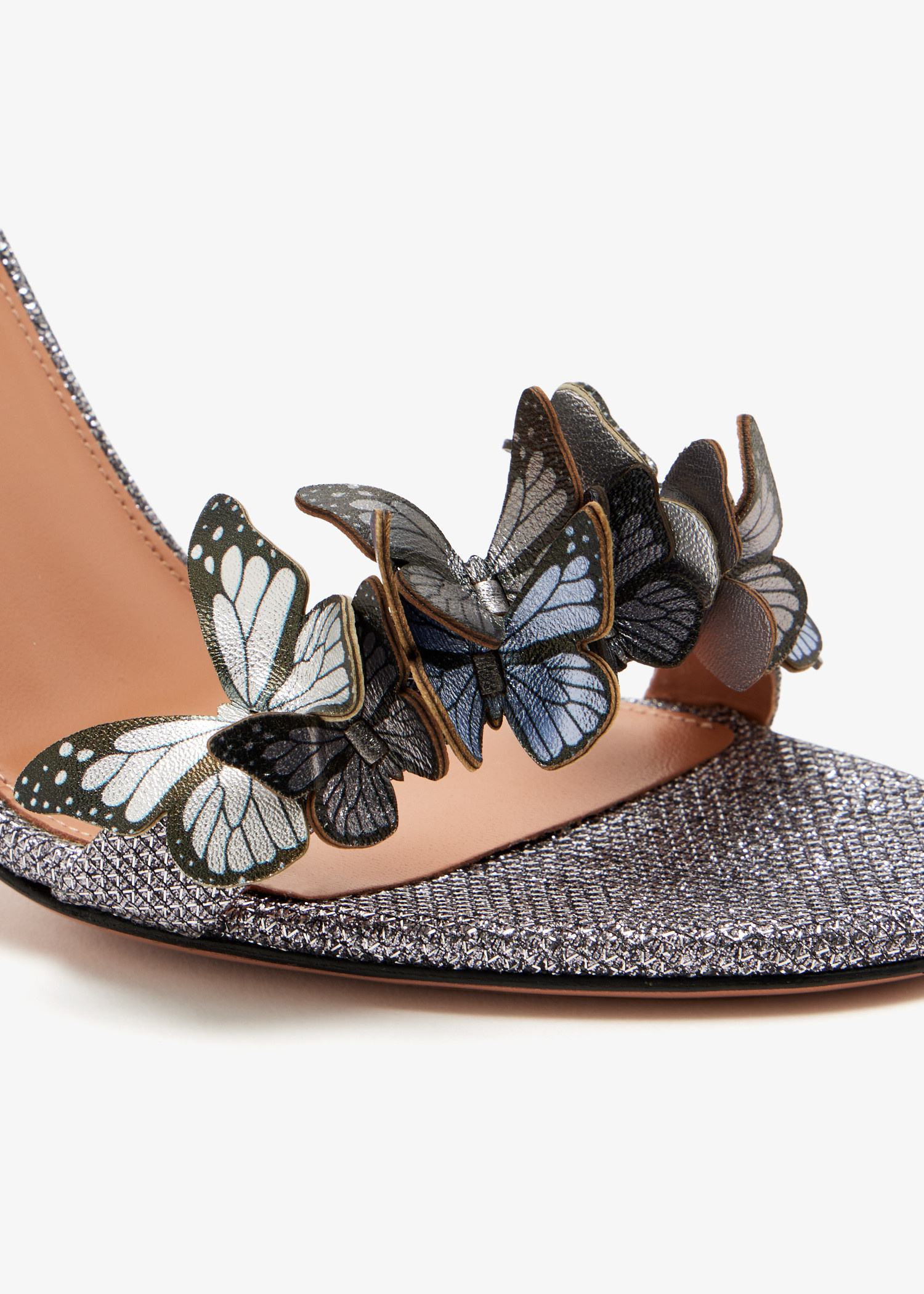 Aquazzura Papillon 105 sandals for Women - Grey in UAE | Level Shoes