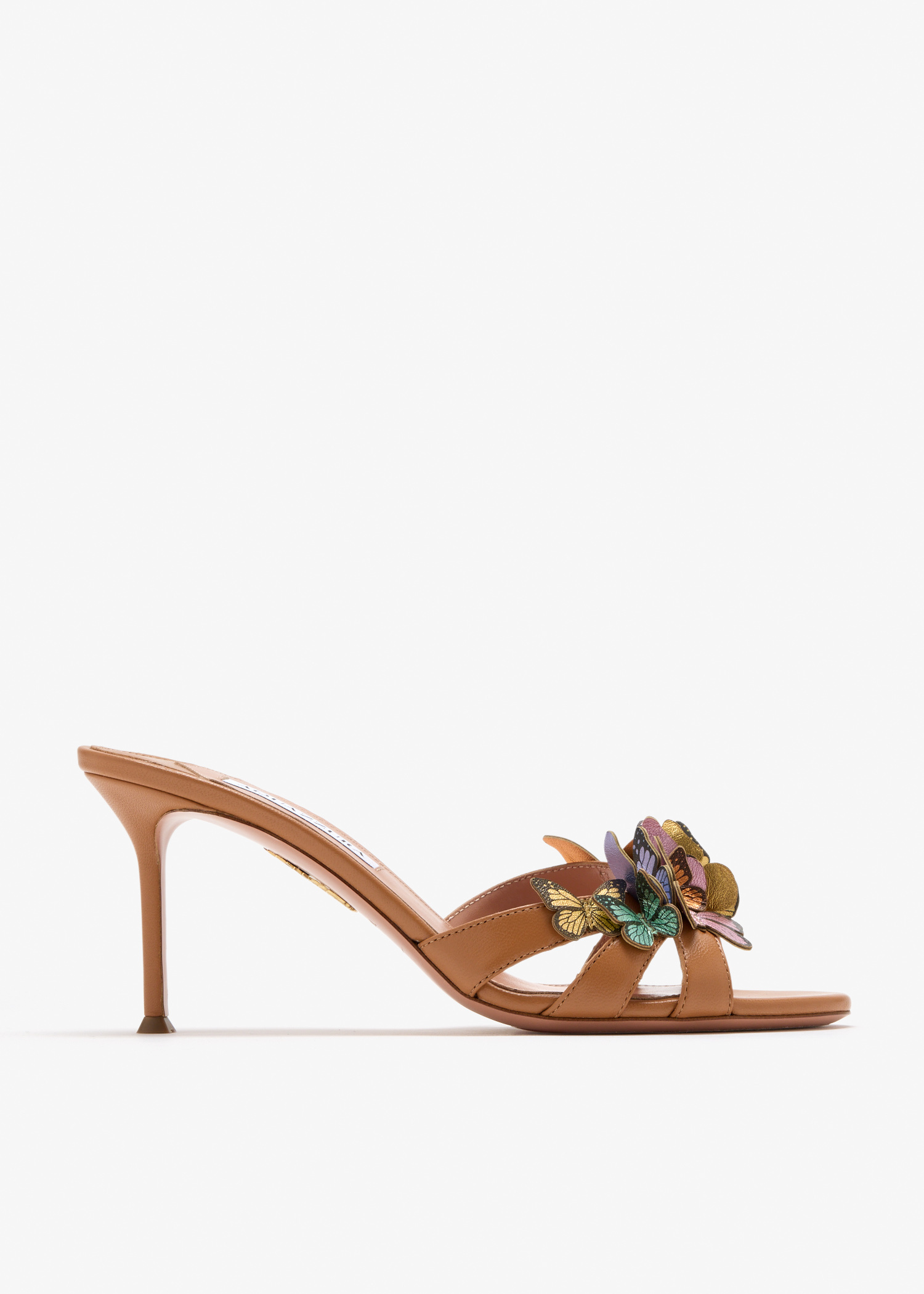 Aquazzura Papillon 75 mules for Women - Brown in UAE | Level Shoes