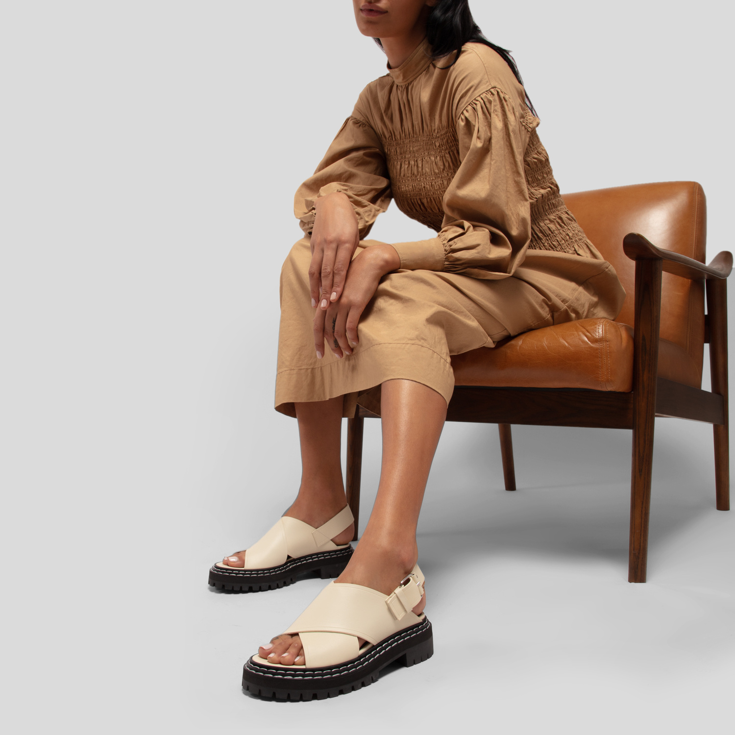 Proenza Schouler Lug sole sandals for Women - White in USA | Level