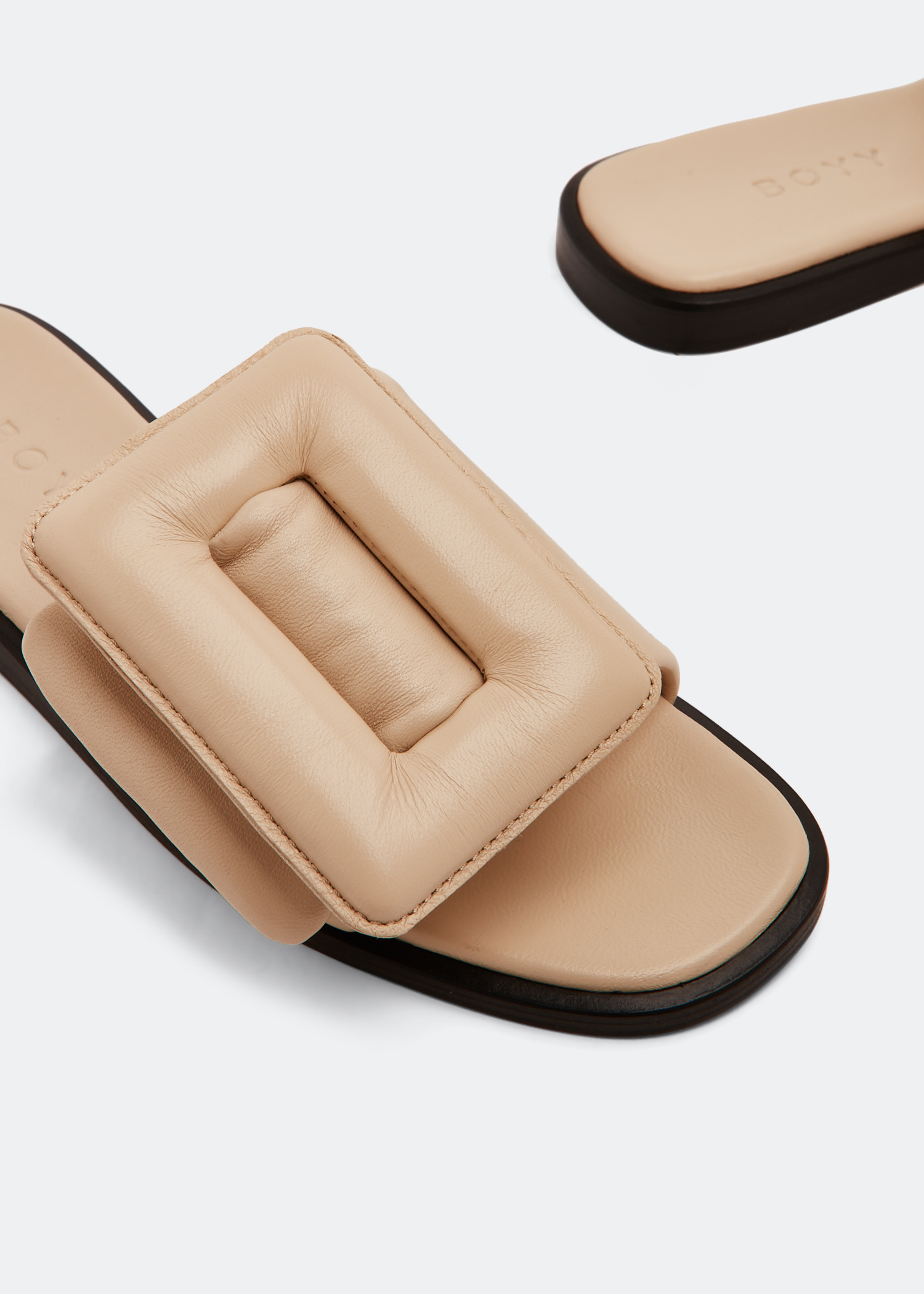 BOYY Puffy sandals for Women - Beige in UAE | Level Shoes