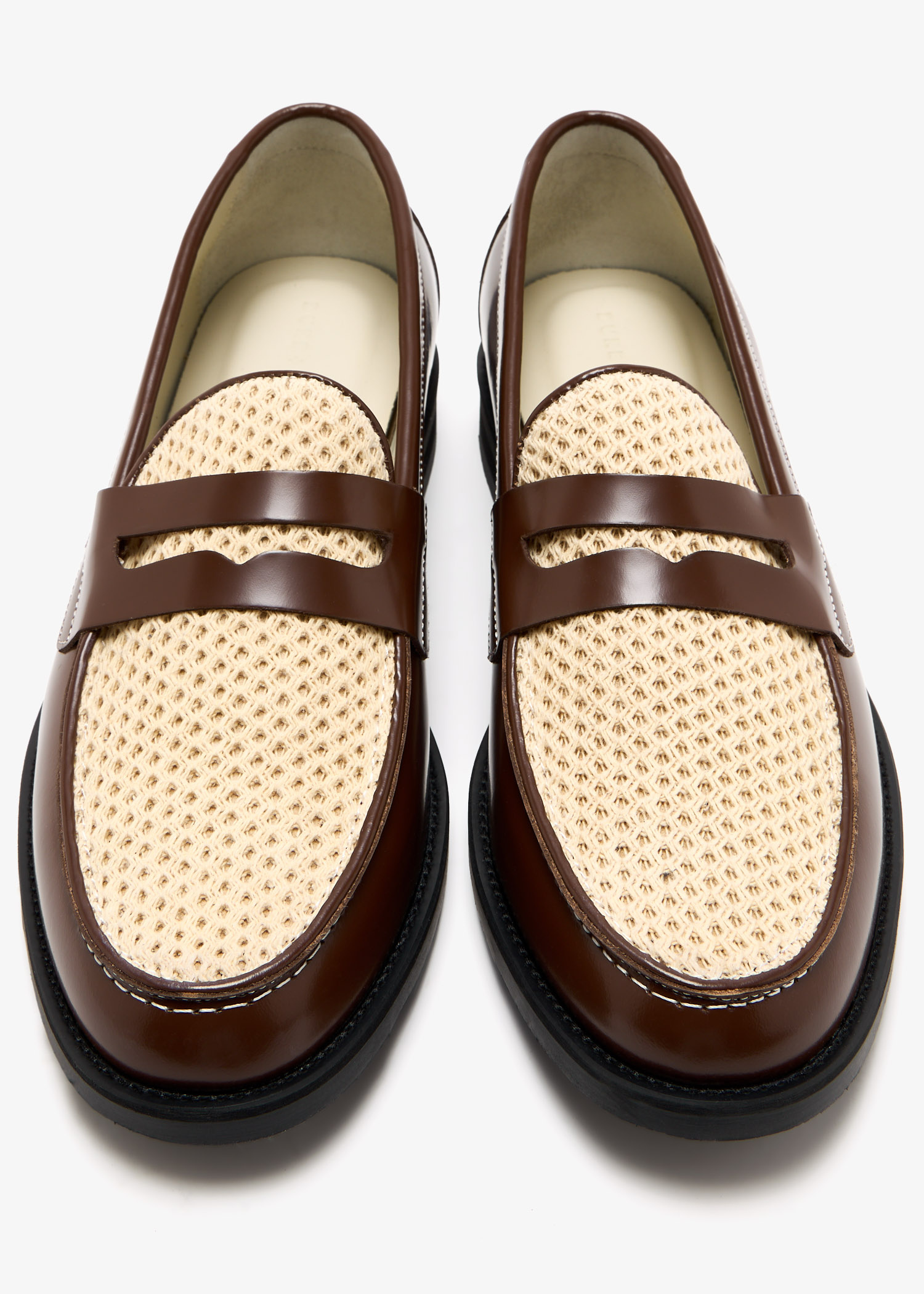 DUKE + DEXTER Wilde Rattan Penny loafers for Men - Brown in  display picture 3