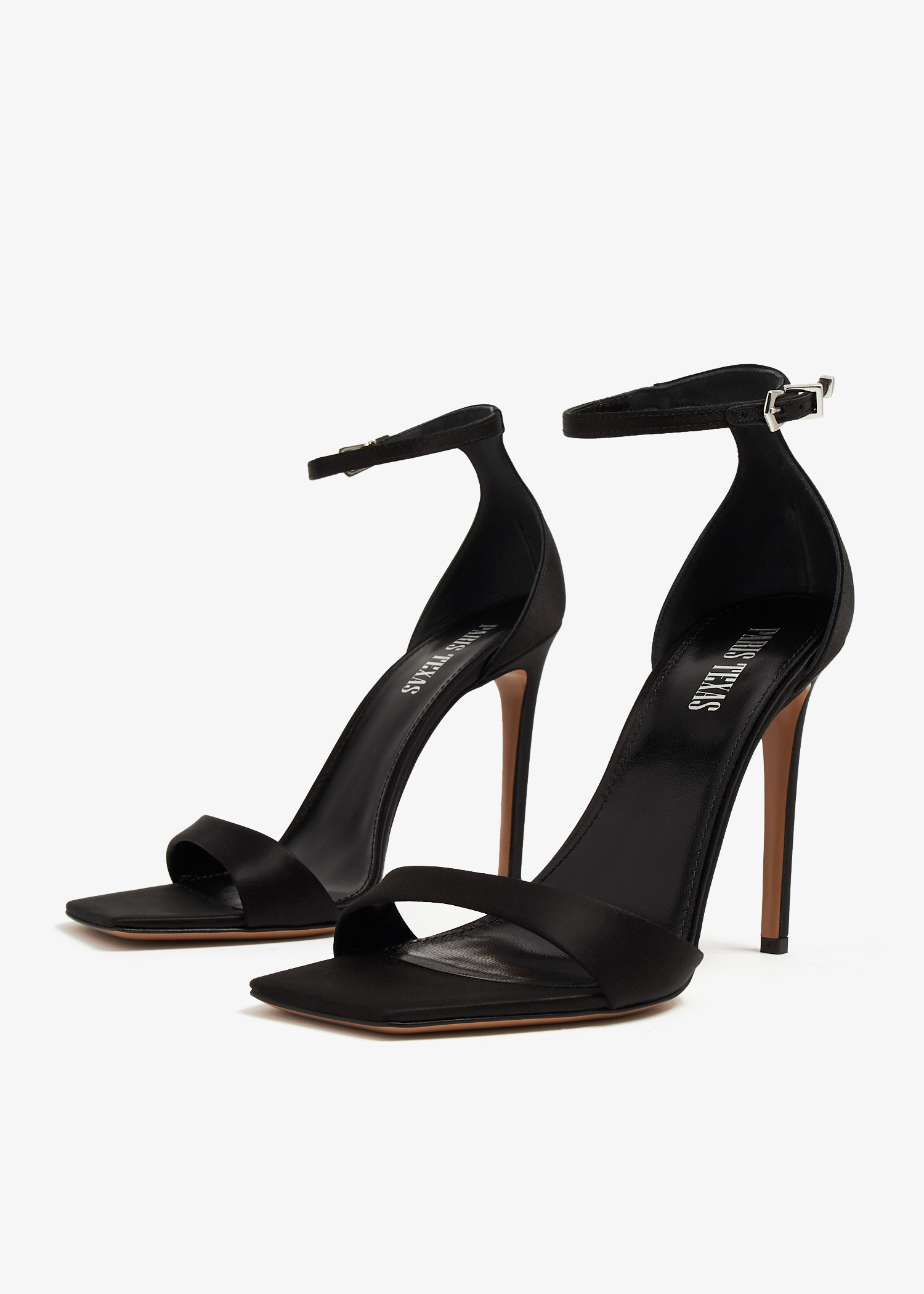 Paris Texas Satin sandals for Women - Black in KSA | Level Shoes