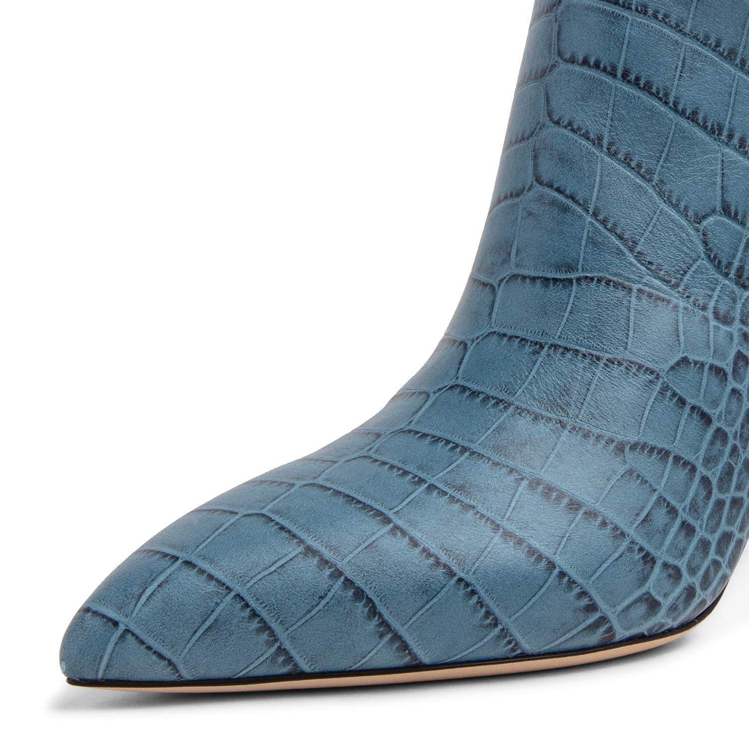 Paris Texas Croc-embossed leather boots for Women - Blue in