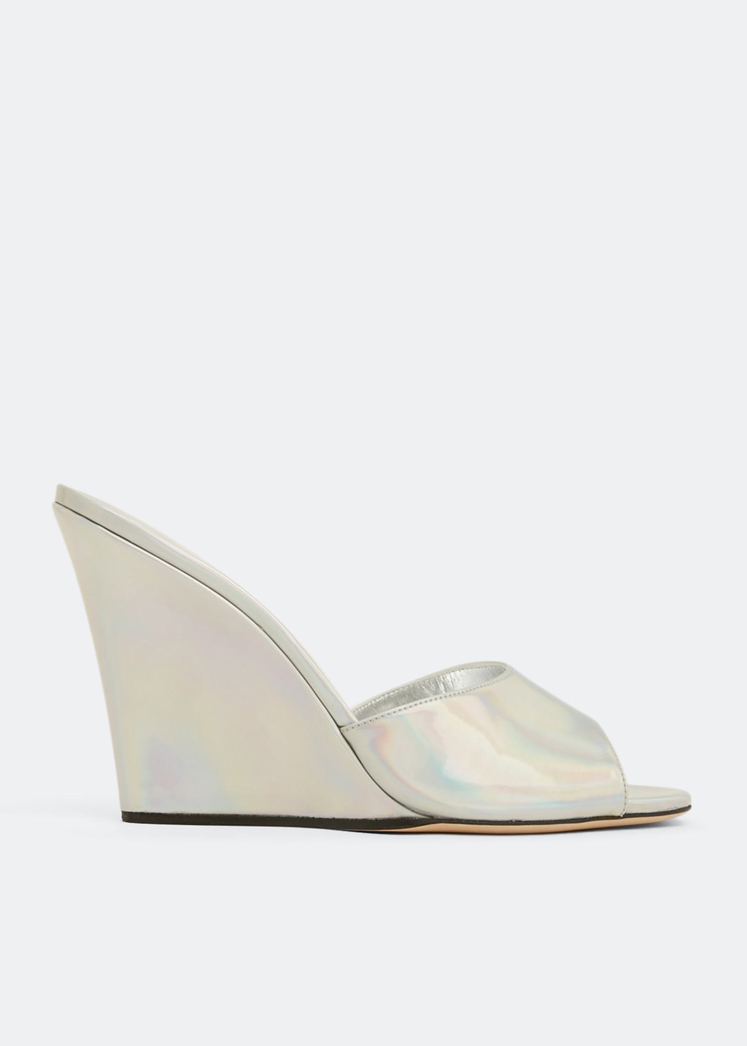 Paris Texas Wanda wedge mules for Women - Silver in USA | Level Shoes