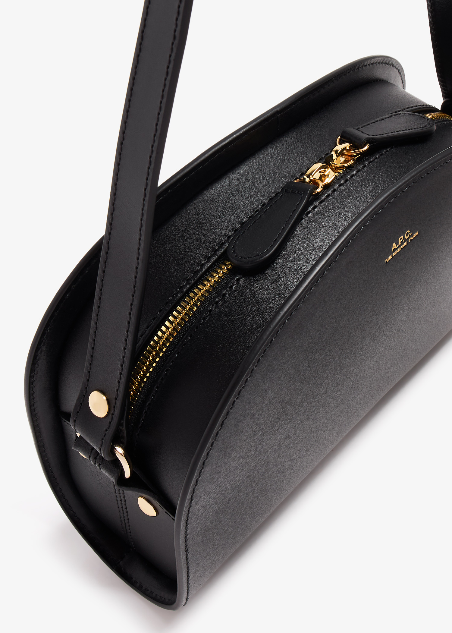 A.P.C｜SHOULDER BAGS (Demi-Lune Bag (PXAWV F61048 KAS)) Demi-lune bag - Spanish Leather - Half-moon iconic bag