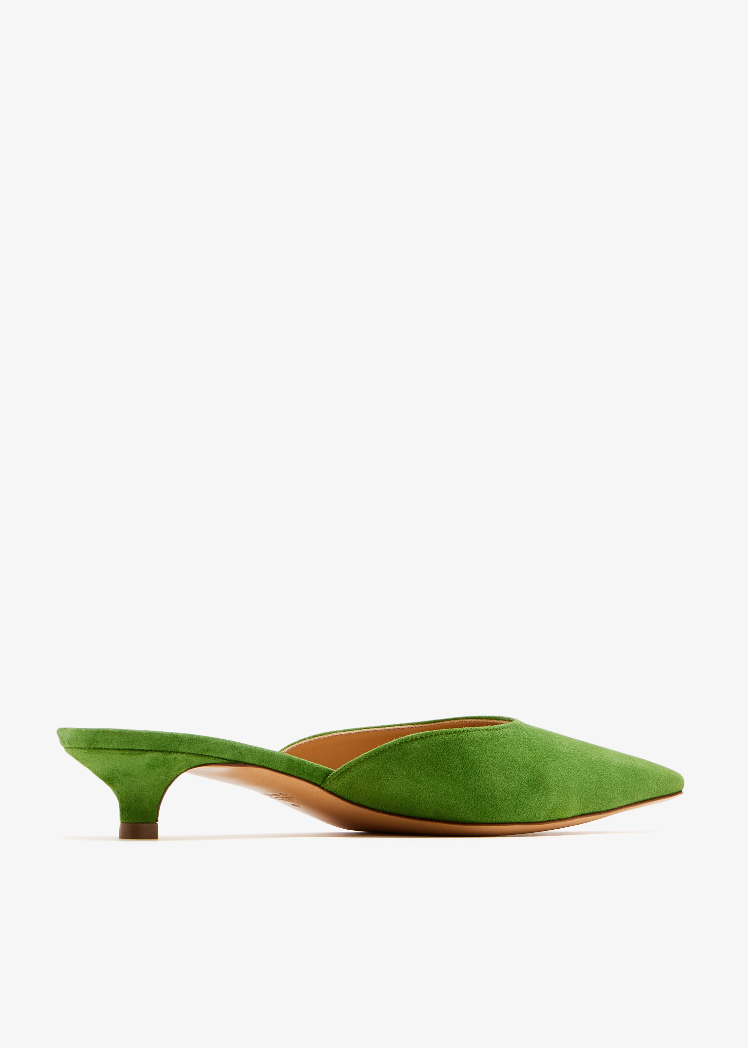 Francesco Russo Suede mules for Women - Green in UAE | Level Shoes