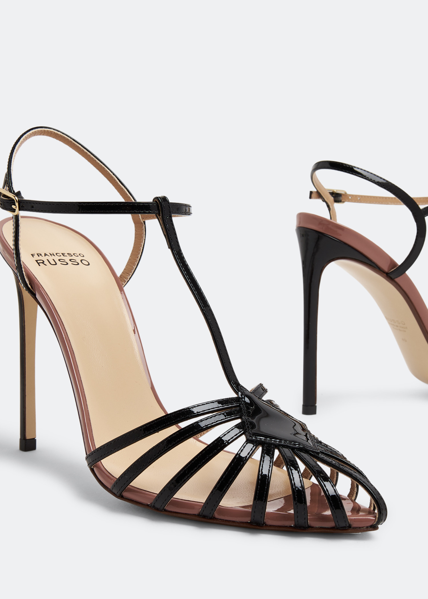 サンダル・ミュール FRANCESCO RUSSO Women Sandals R1P986N200 300 BLACK Francesco Russo Cage sandals for Women - Black in Qatar