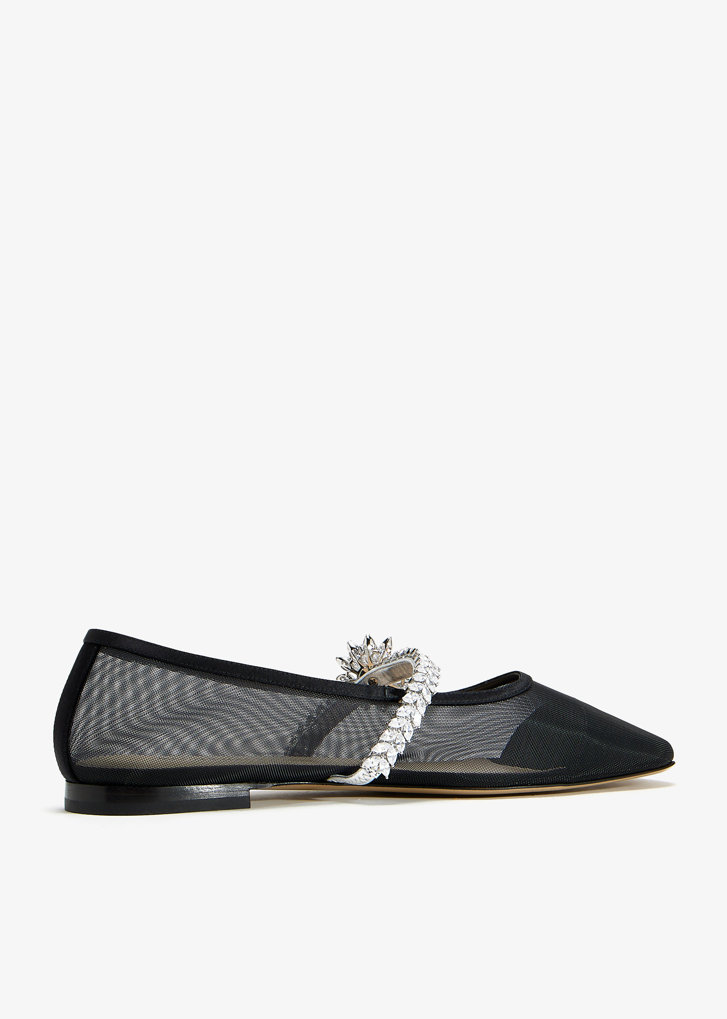フラットシューズ MACH & MACH R25 S0927 10 NET B17 Ballerinas mesh ballerina Crystal - Women's Black Net Flats Black with Strass – MACH