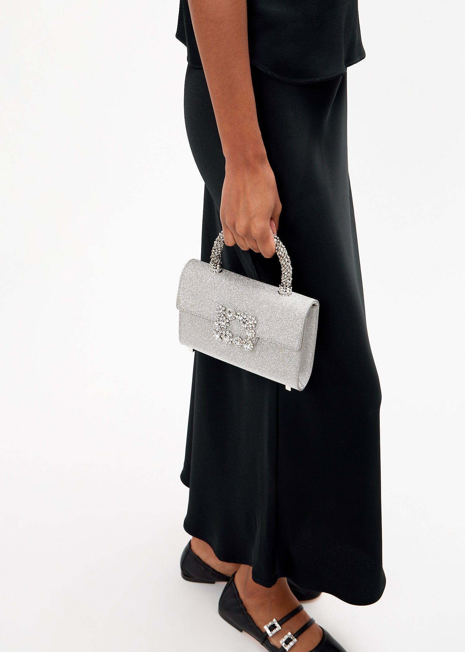 Roger Vivier Flower Strass Buckle mini clutch for Women