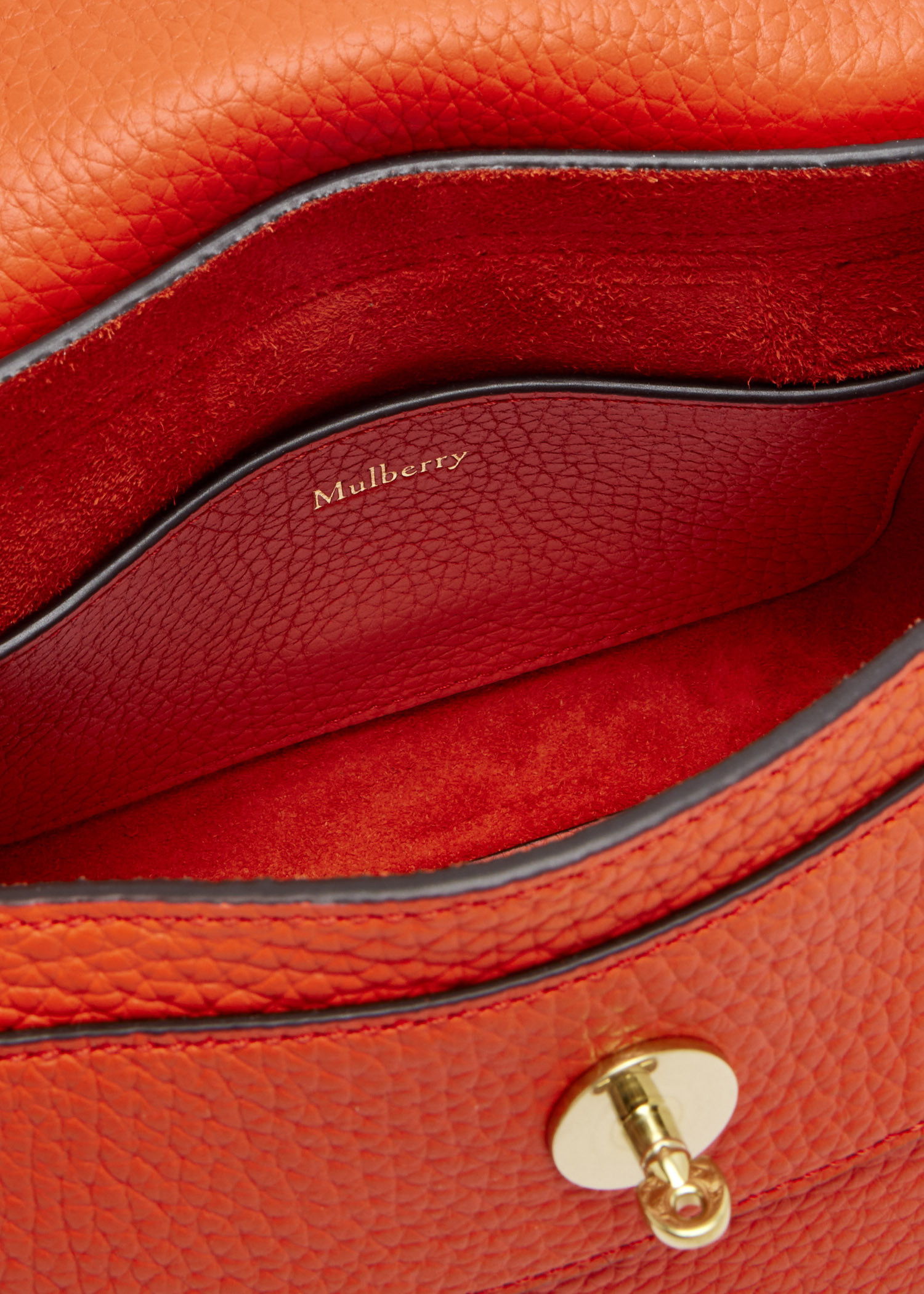 Mulberry Mini Alexa top handle bag for Women - Orange in UAE