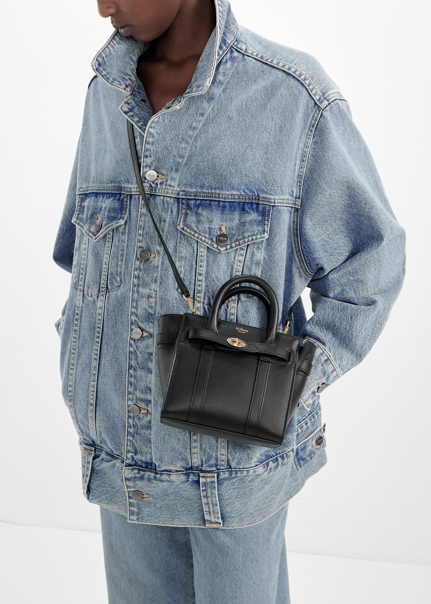 Mulberry Micro Zipped Bayswater bag for Women - Black in UAE