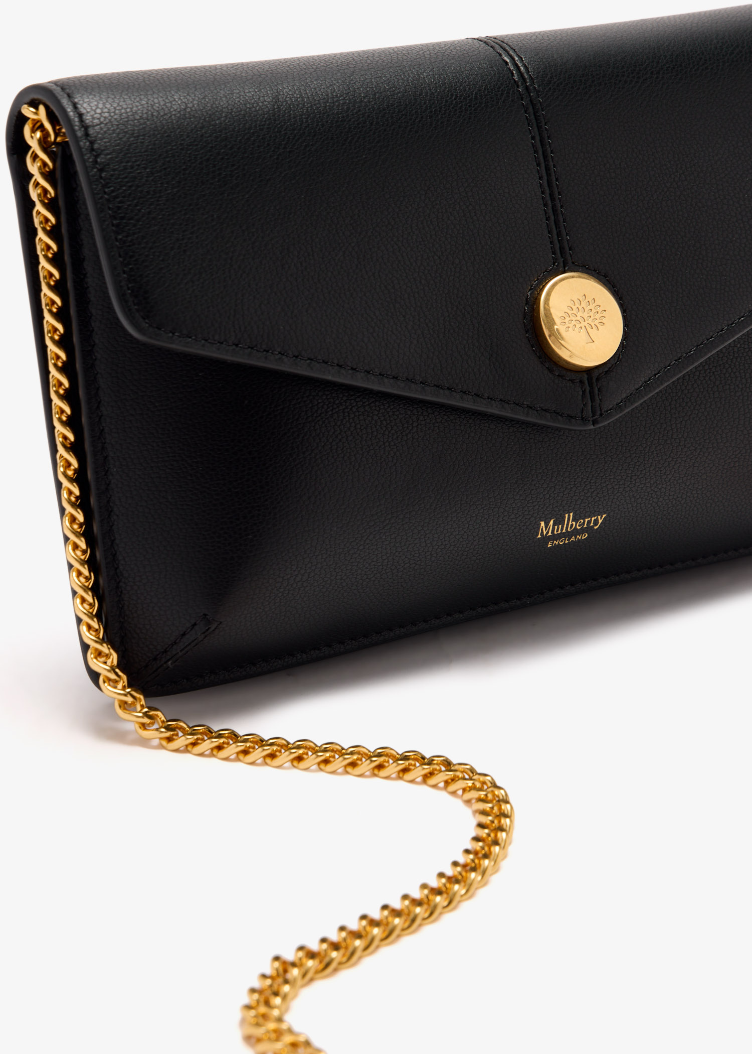 Mulberry Press Stud Chain Pochette bag for Women - Black in UAE