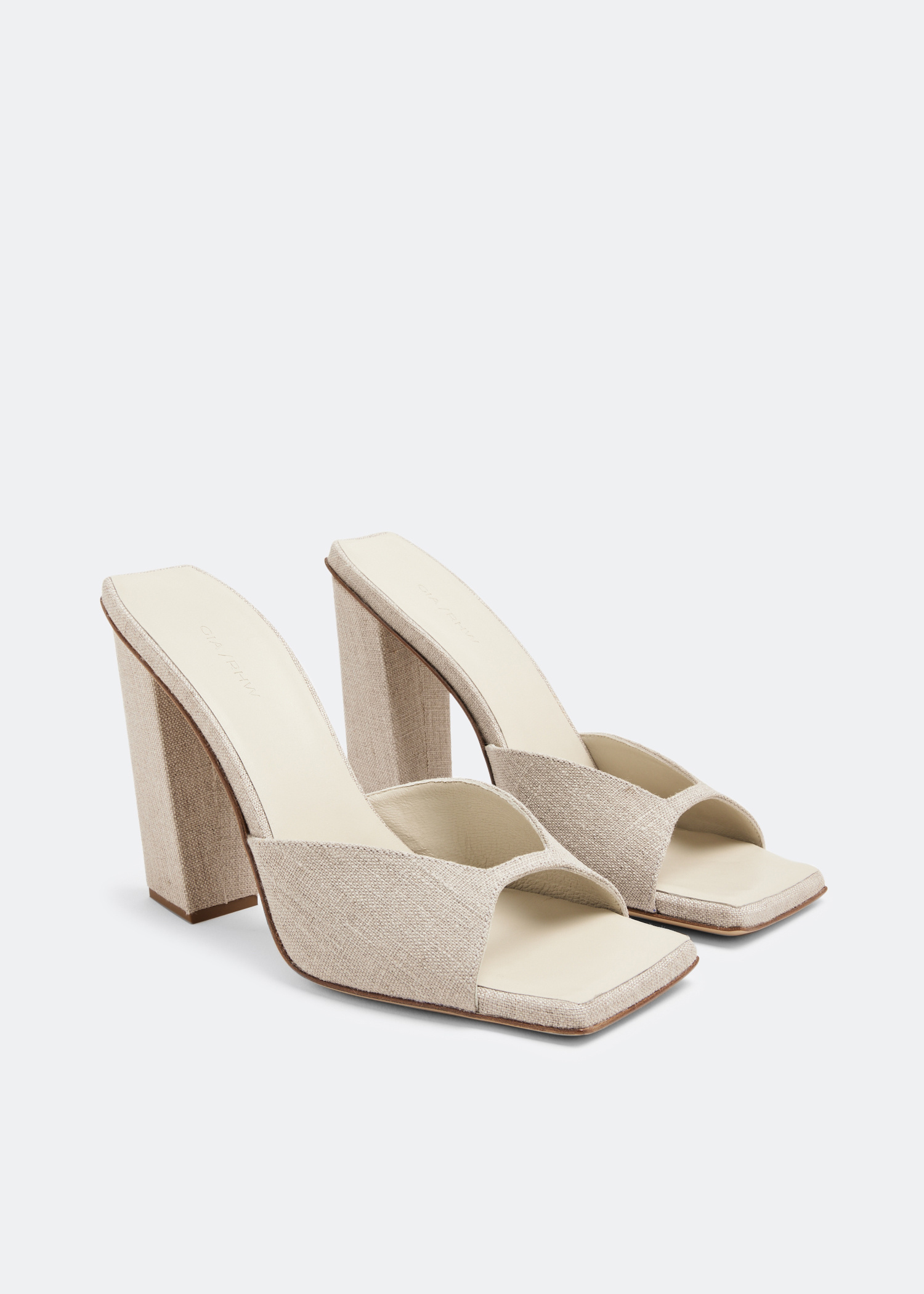 Gia Borghini x RHW Rosie 14 mules for Women - Beige in KSA | Level