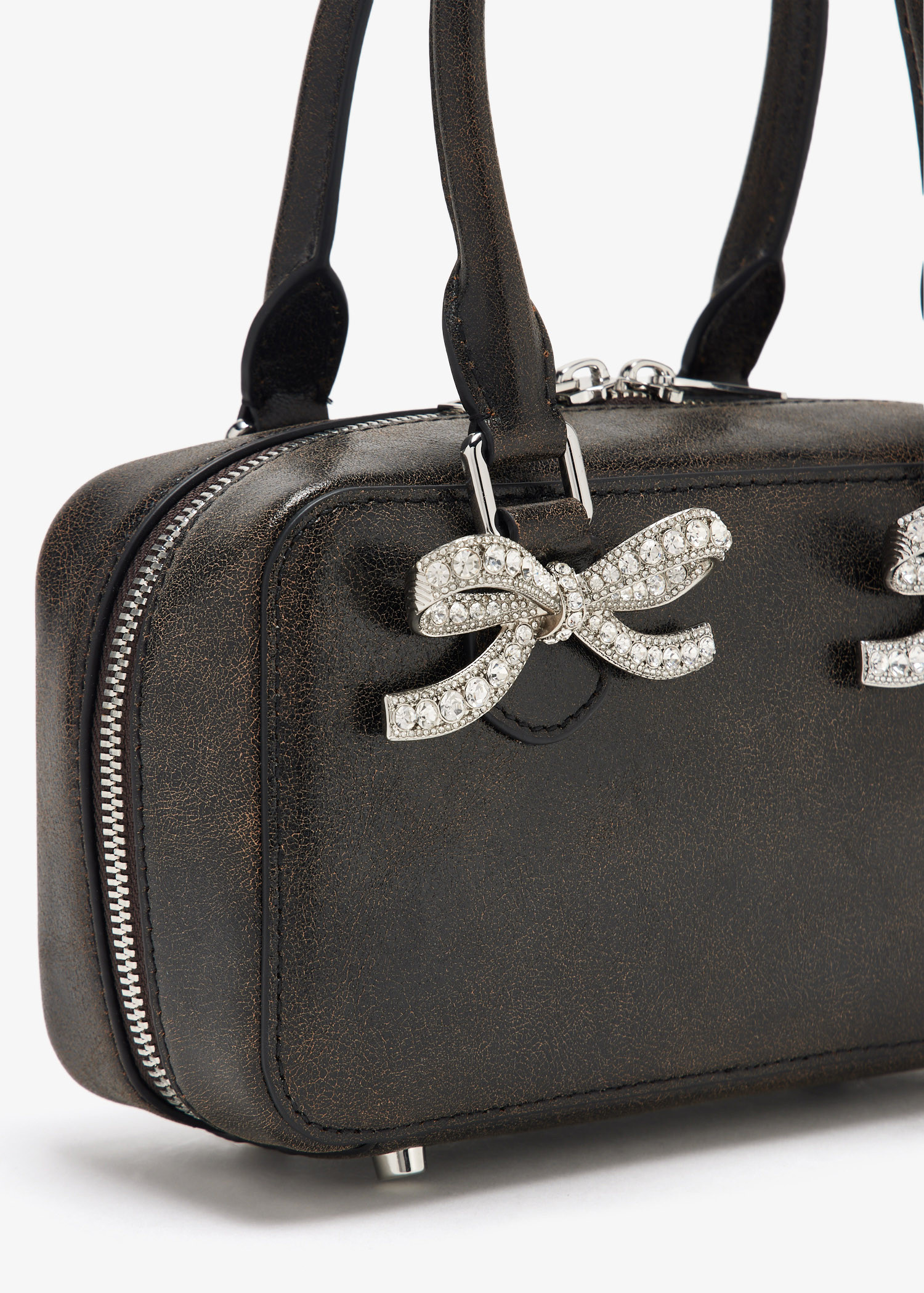Self-Portrait Distressed mini tote bag for Women - Black in