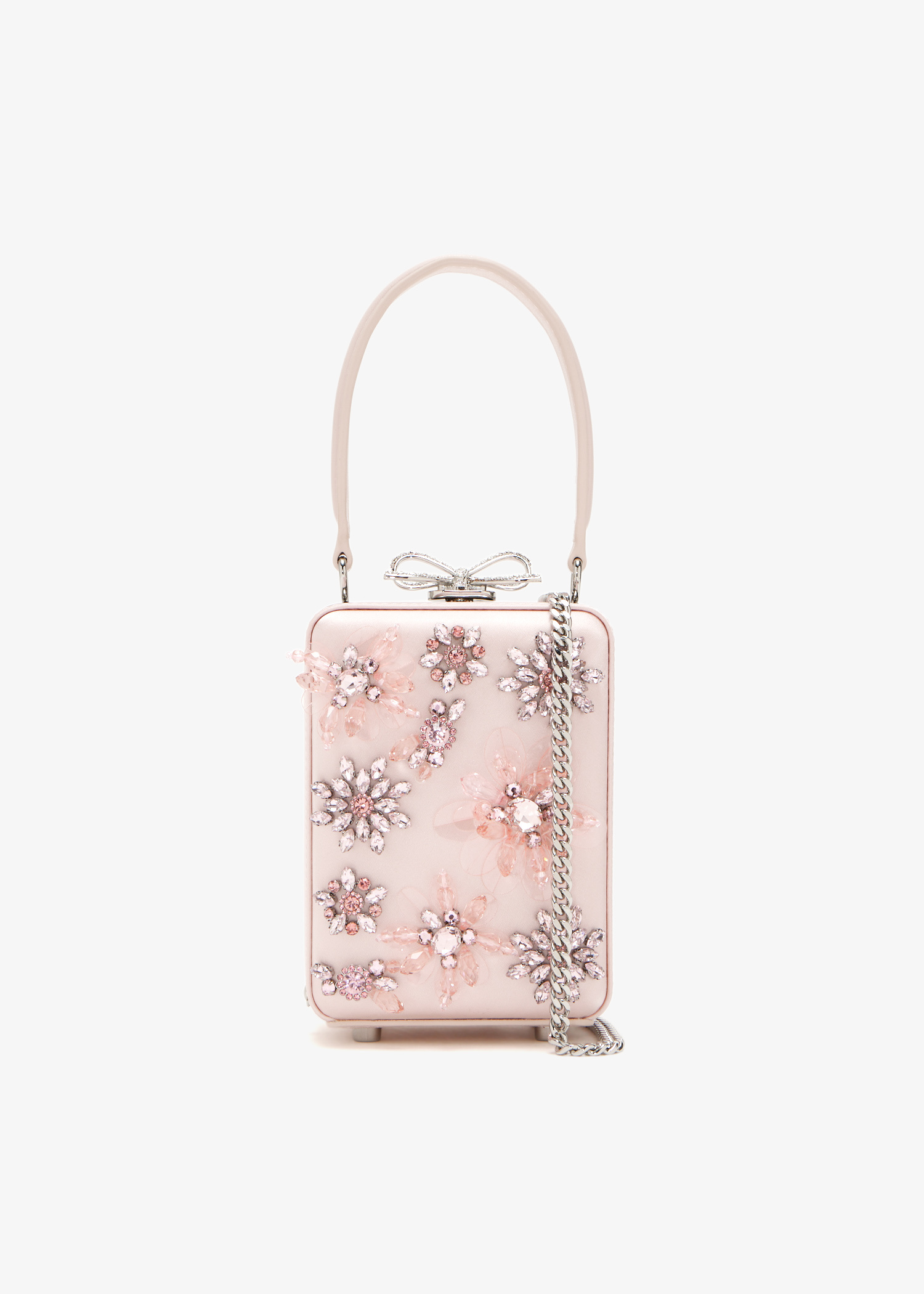 Self-Portrait Floral Beaded micro bag for Women - Pink in UAE