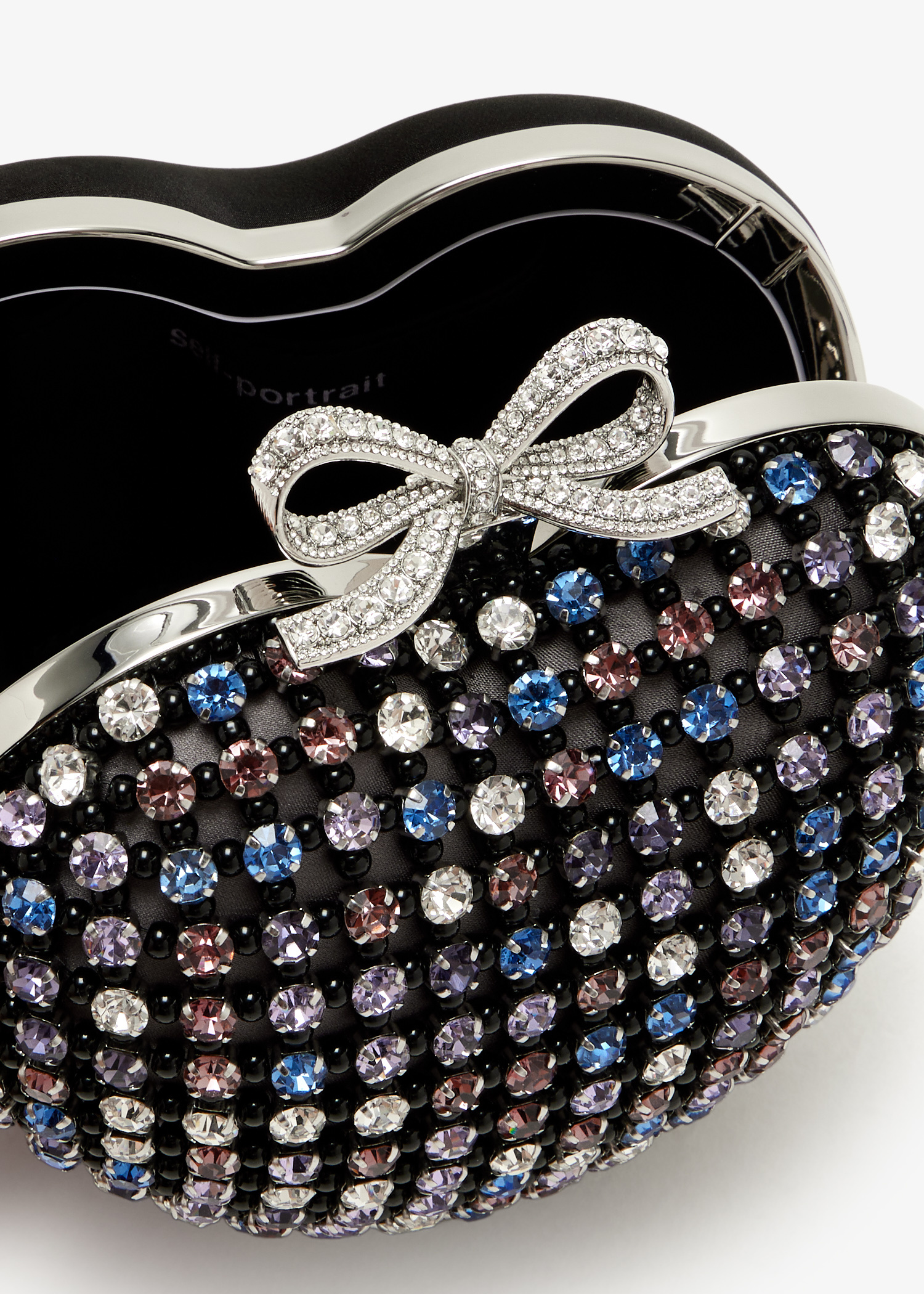 ✨極美品✨ crystal heart clutch パーティーバッグ ISA CRYSTAL HEART CLUTCH- RED - Douxamour