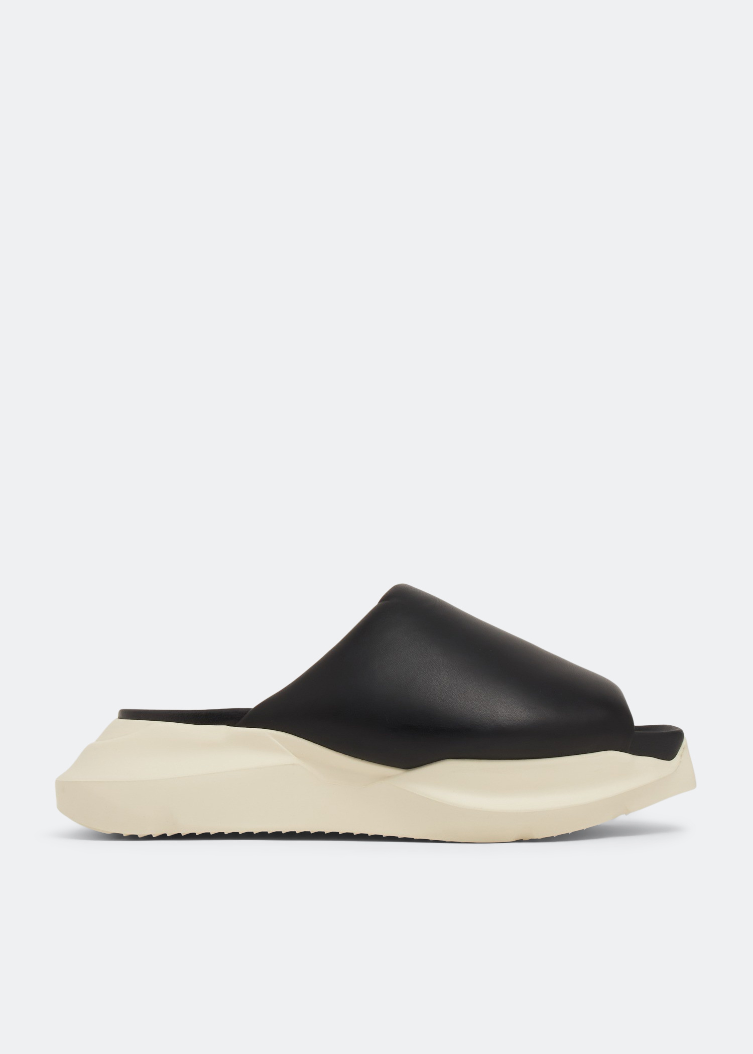 Rick Owens Geth puffer slides for Men - Black in USA | Level Shoes
