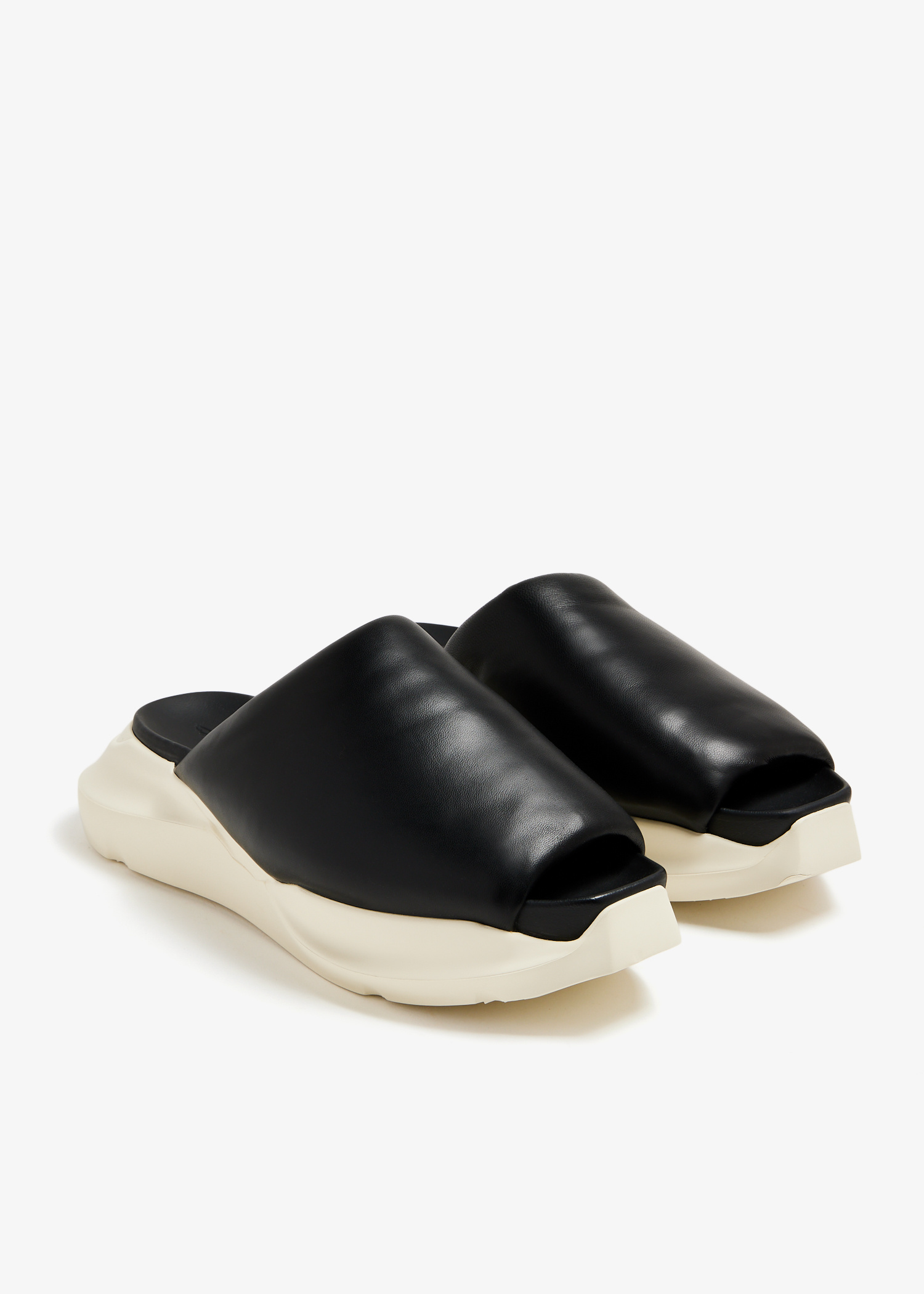 Rick Owens Geth puffer slides for Men - Black in USA | Level Shoes