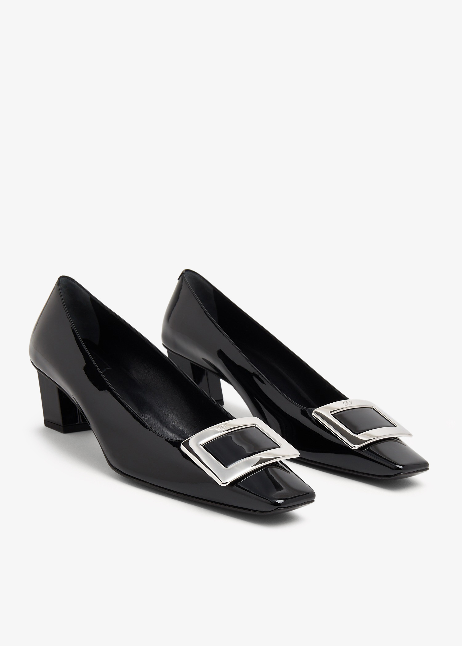 Roger Vivier べっ甲柄バックルフラットシューズ 36 1/2 Roger Vivier Belle Vivier 45MM Leather Buckle Pumps | Saks