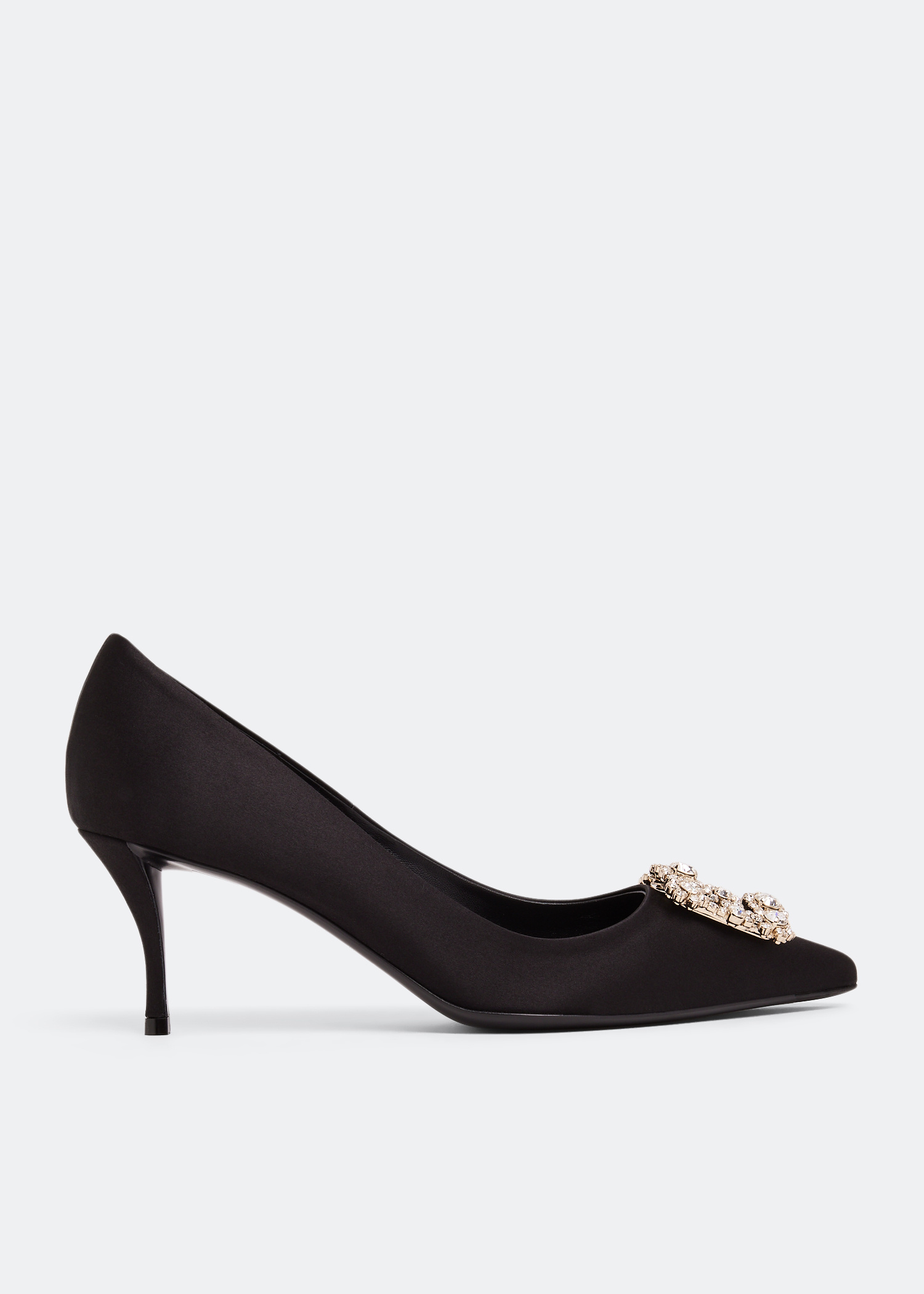 Roger Vivier Flower strass buckle pumps for Women - Black in USA