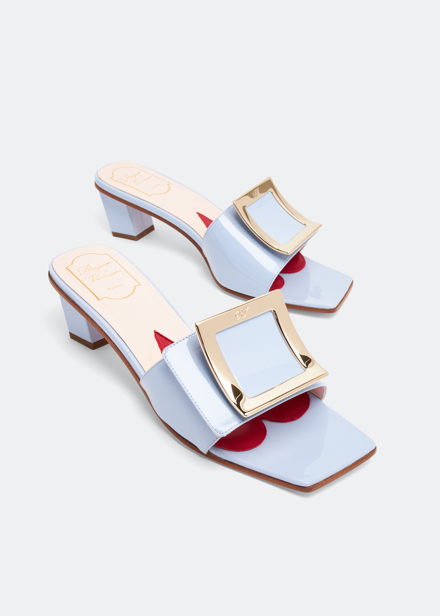Roger Vivier Love metal buckle mules for Women - Blue in UAE