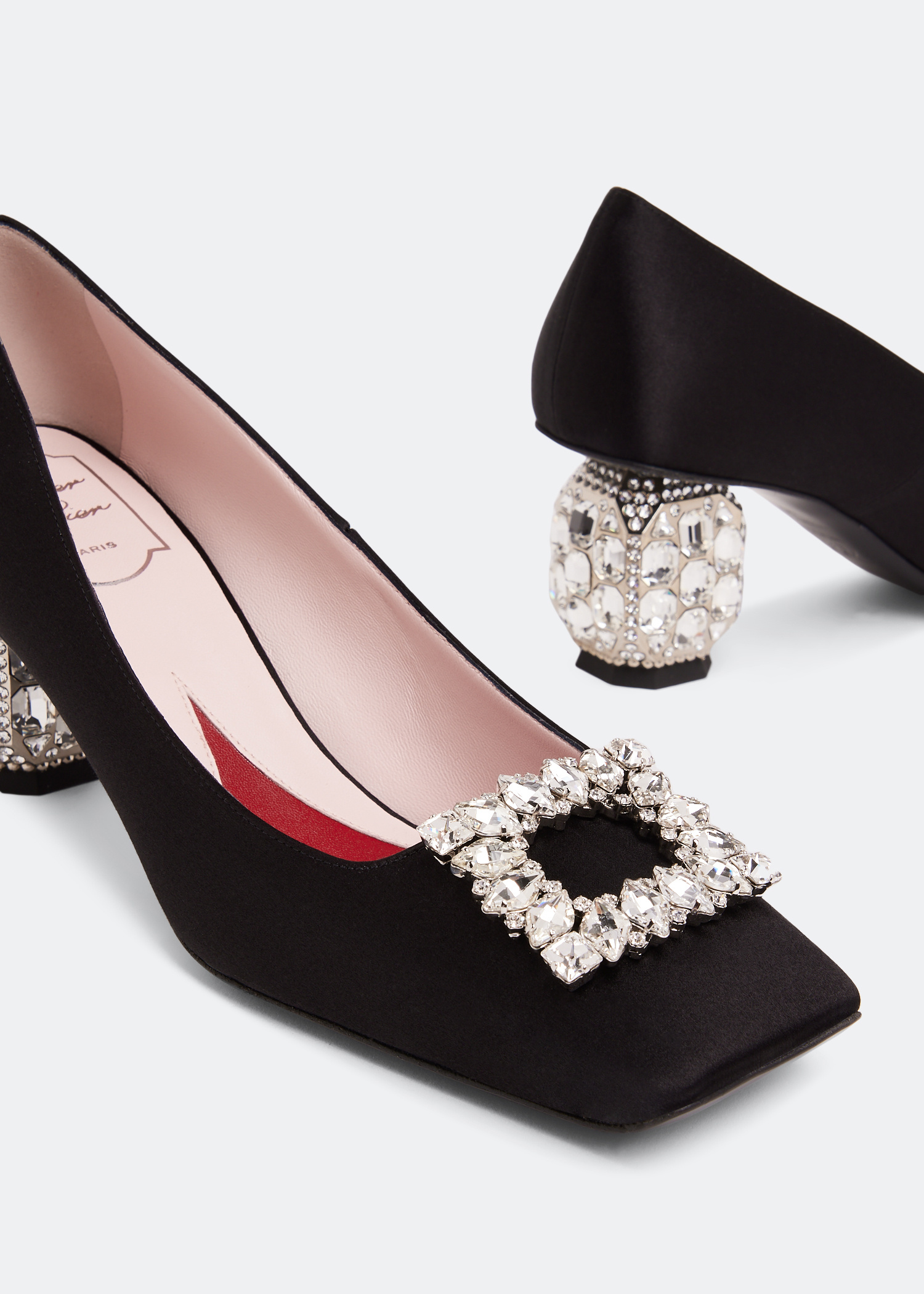 Roger Vivier Jewel heel rhinestone buckle pumps for Women
