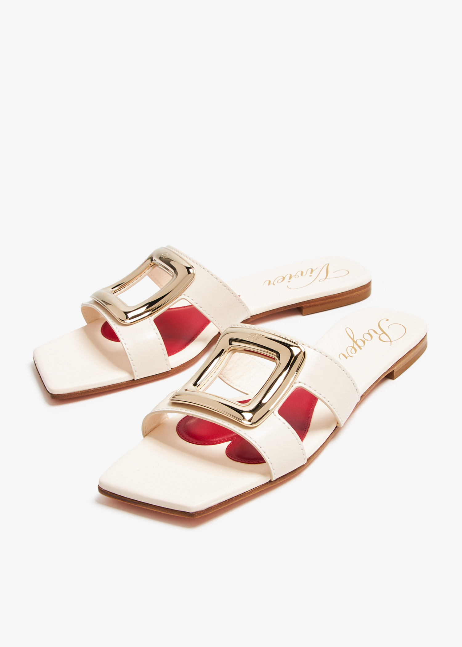 【関税&送料込】Roger Vivier Viv By The Sea Sandal Viv' by the Sea Sandals in leather Off White Woman