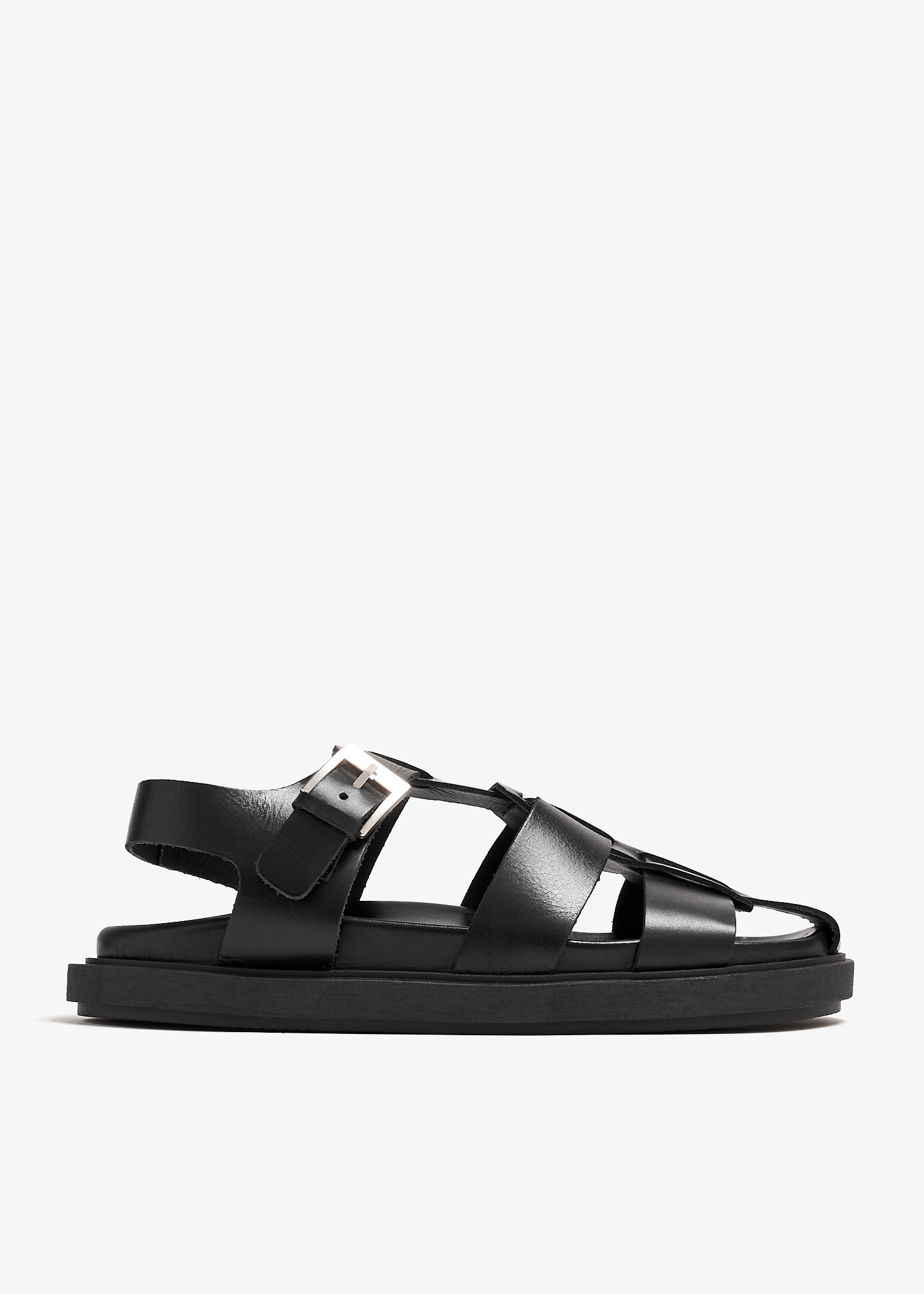 [COSYHARU公式]sunday summer leather flip-flop 関税・配送料込 ALOHAS Backbone clog sandals for Women - Black in UAE