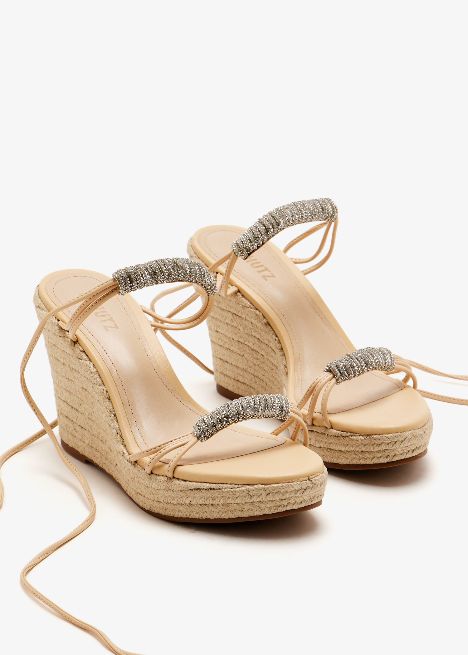 Schutz Becky wedge sandals for Women - Beige in UAE | Level