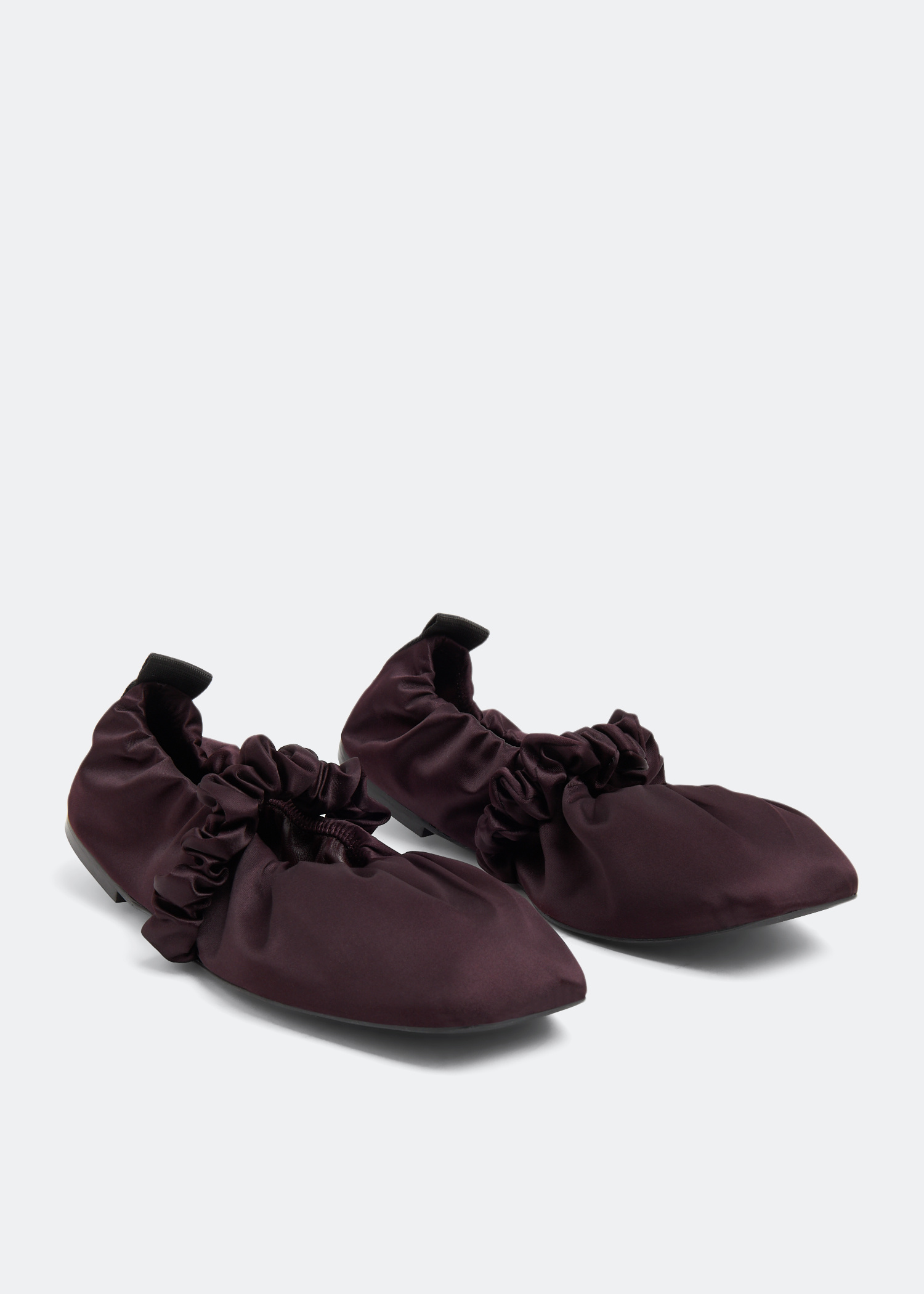 Ganni Scrunchie ballerinas for Women - Burgundy in USA