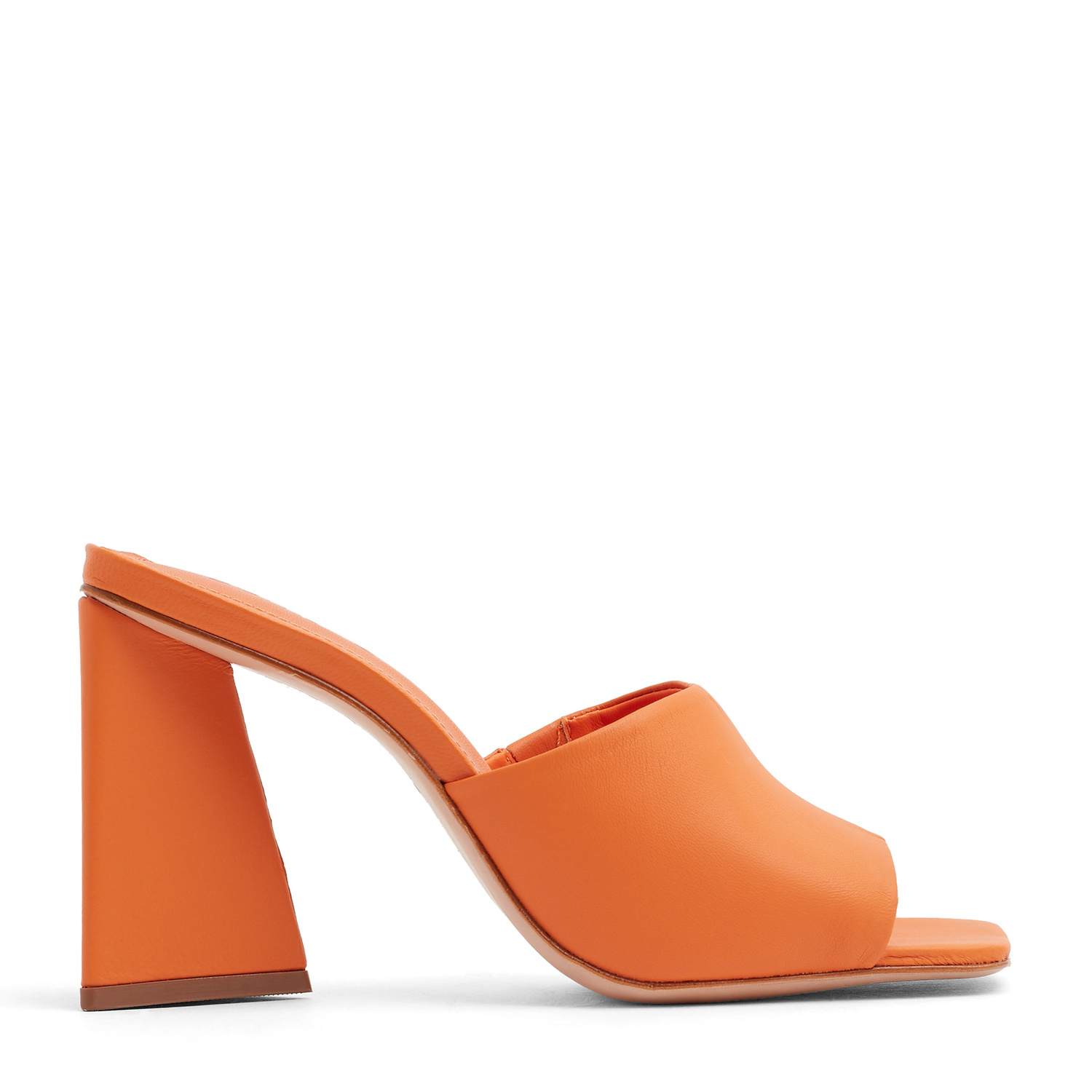 莎晞 Schutz Lizah mules for Women - Orange in Qatar | Level Shoes