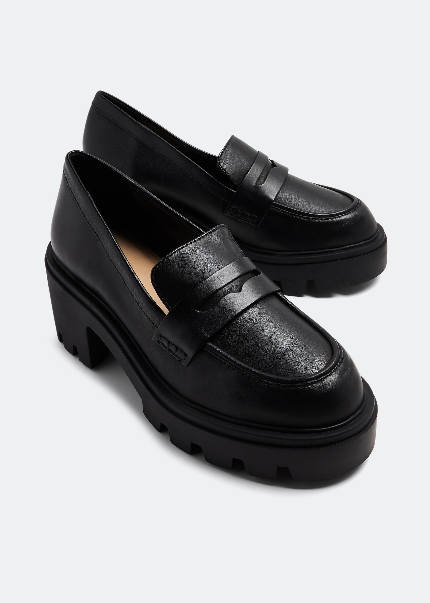 Schutz Viola Tractor loafers for Women - Black in USA | Level Shoes