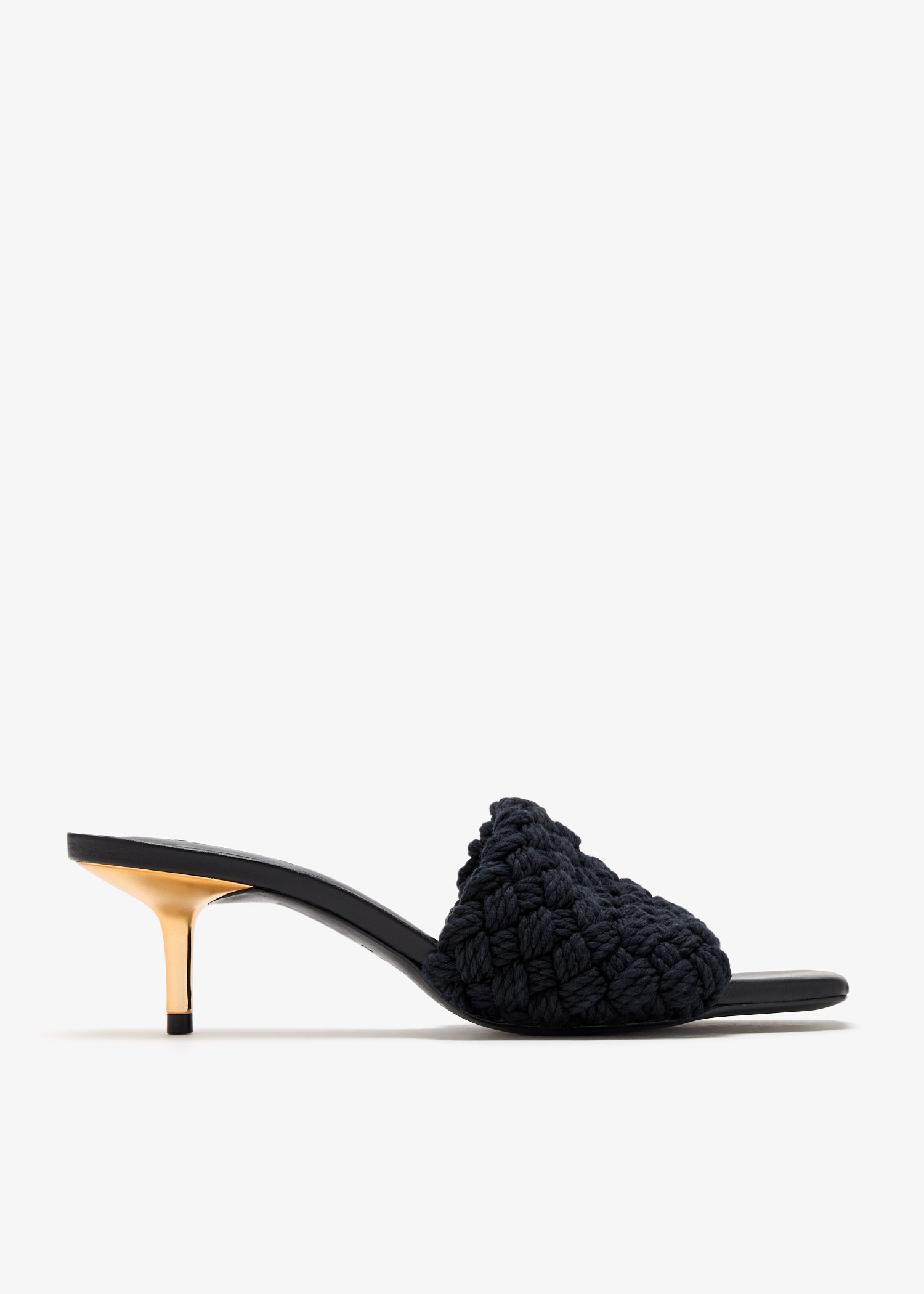 【SUE】 Schutz Woven mules for Women - Black in UAE | Level Shoes