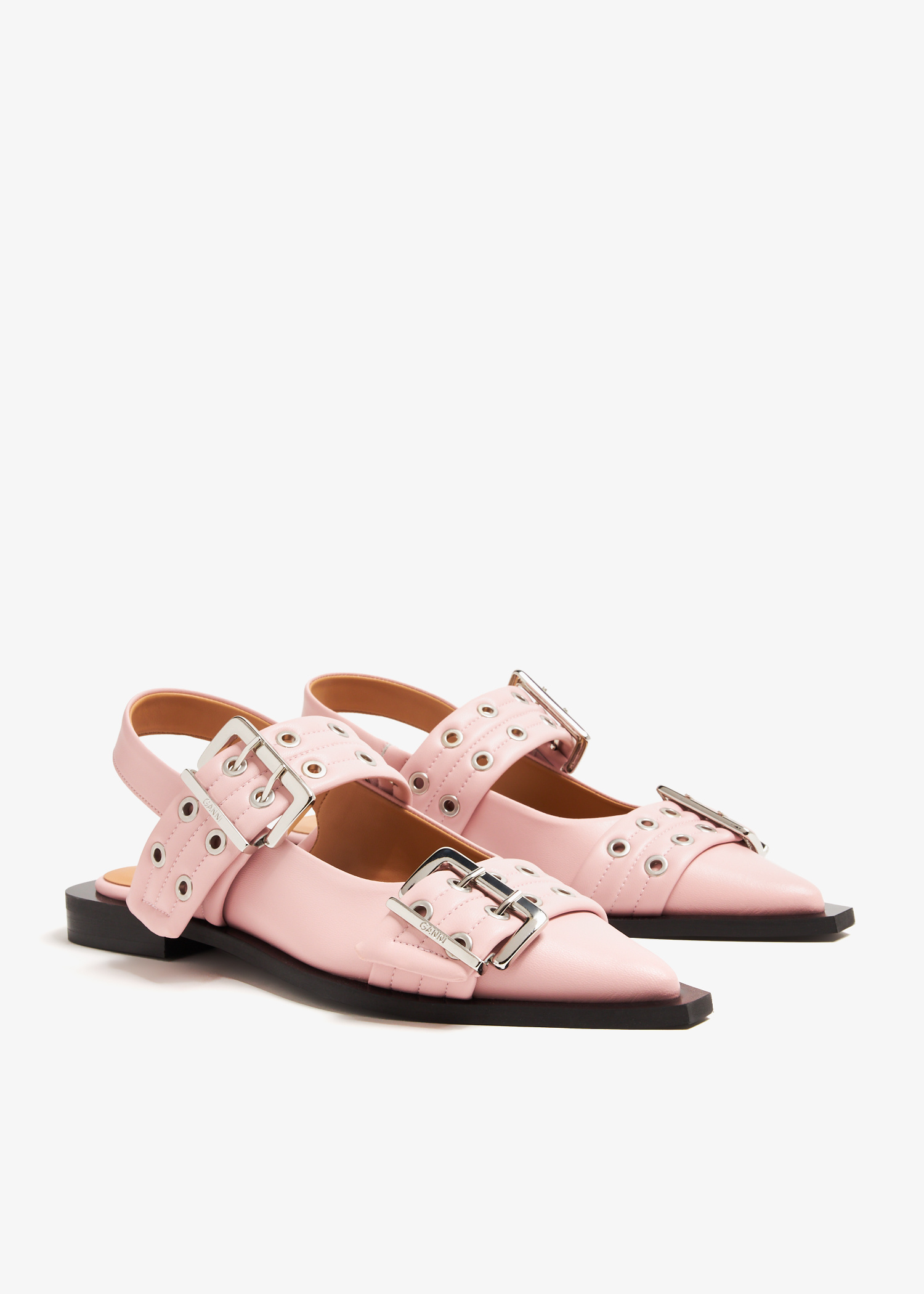 Ganni Buckle ballerinas for Women - Pink in UAE | Level Shoes