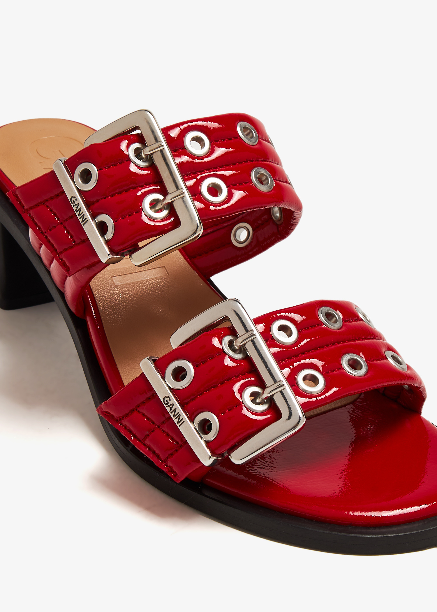 Ganni Feminine Buckle sandals for Women - Red in UAE | Level