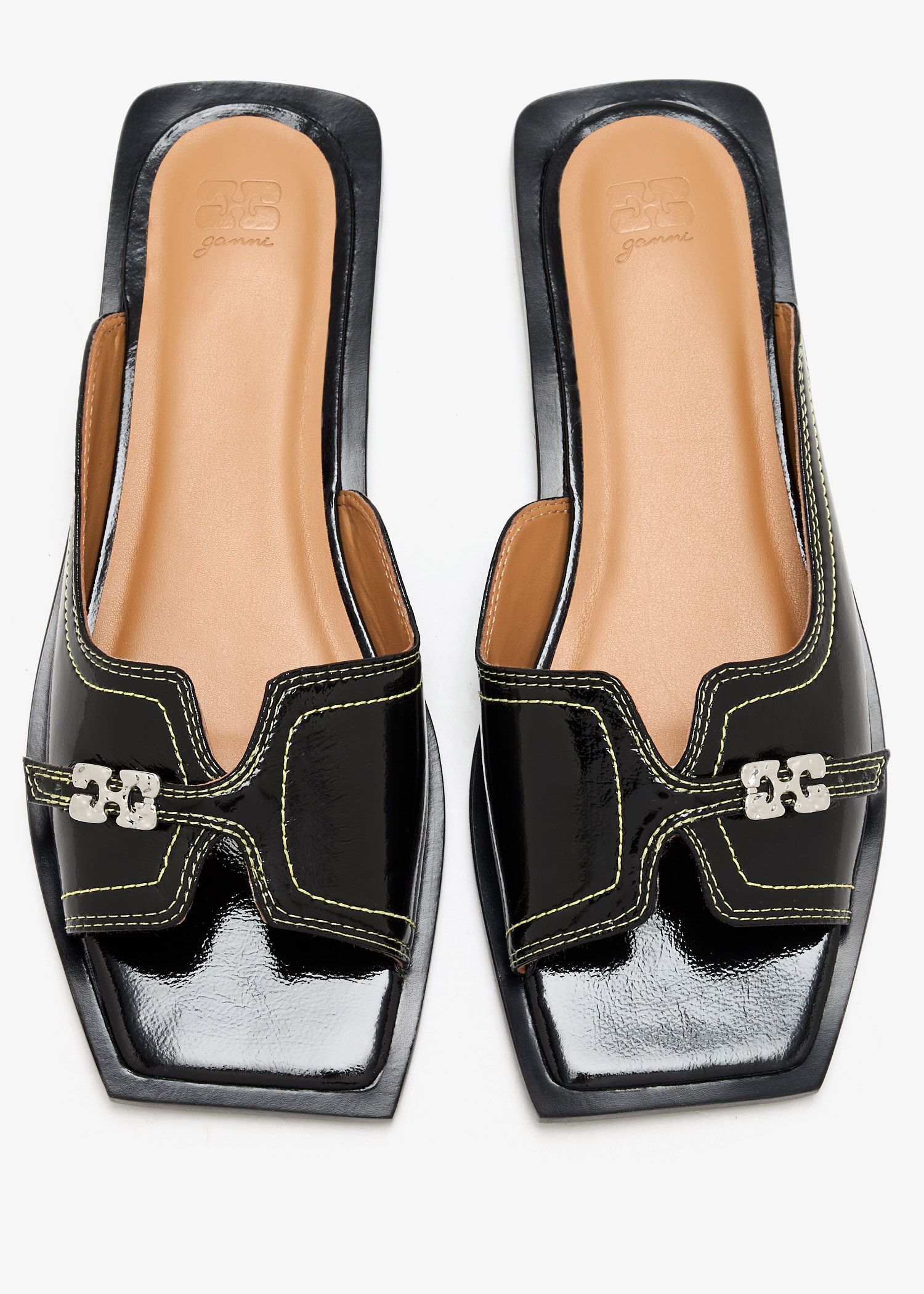 Ganni Butterfly sandals for Women - Black in UAE | Level Shoes