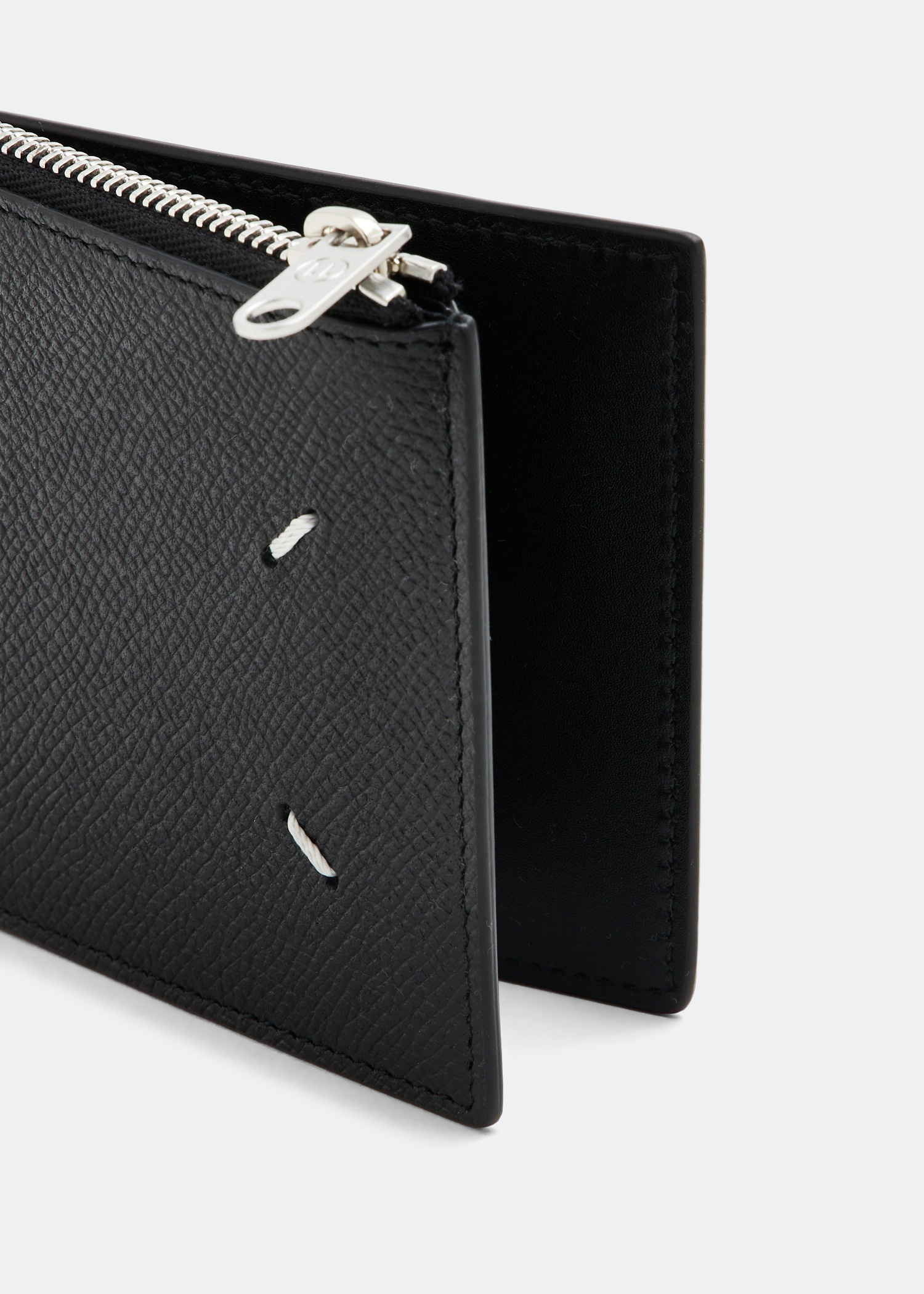 Maison Margiela Leather money clip wallet for Men - Black in KSA