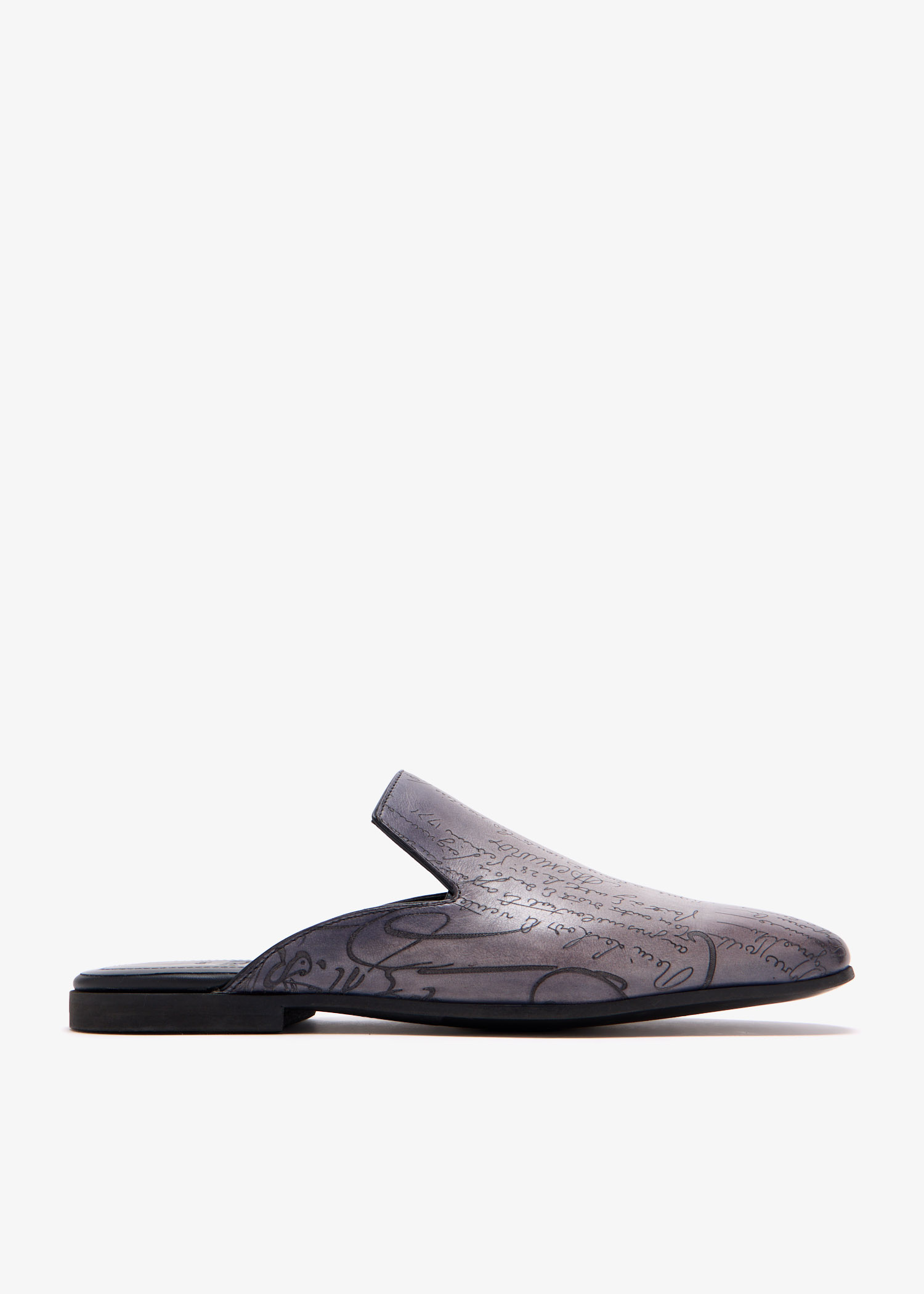 Berluti Cyrus Oman leather slippers for Men - Grey in UAE | Level