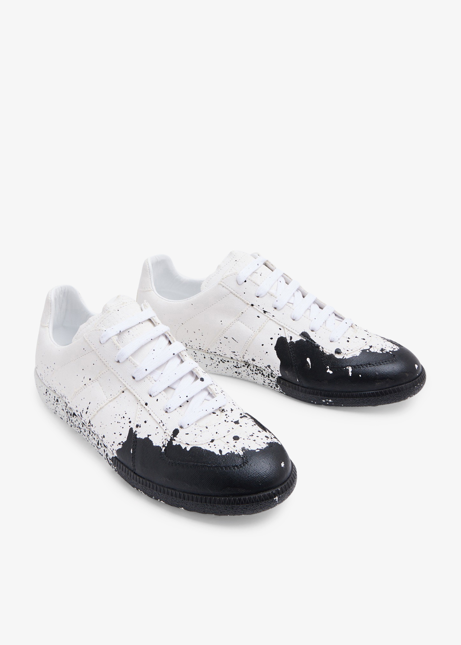 【Maison Margiela】SM1UY0051 SV0091 Replica leather & suede low top sneakers - Maison Margiela