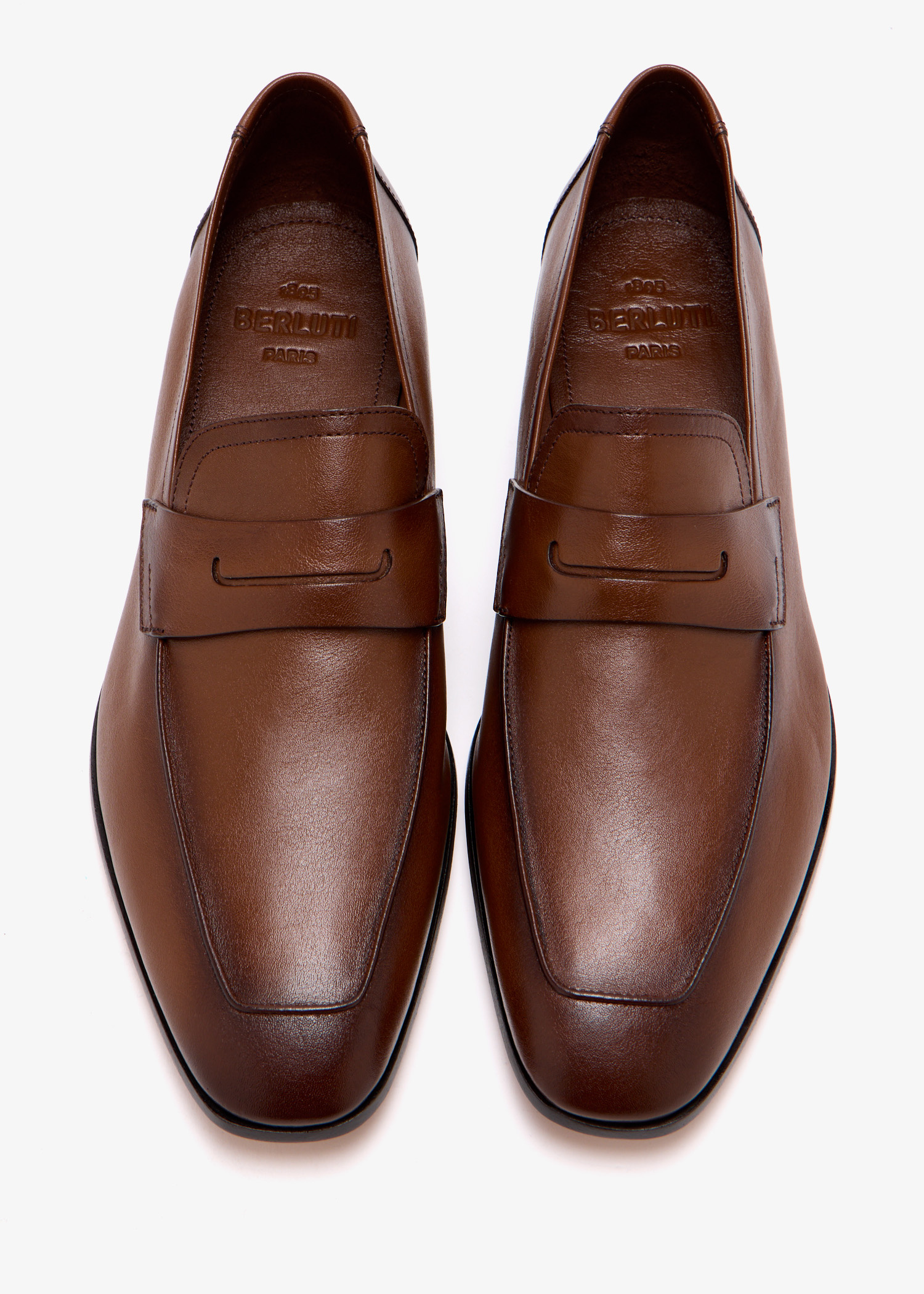 Berluti Lorenzo Kangaroo leather loafers for Men - Brown in UAE