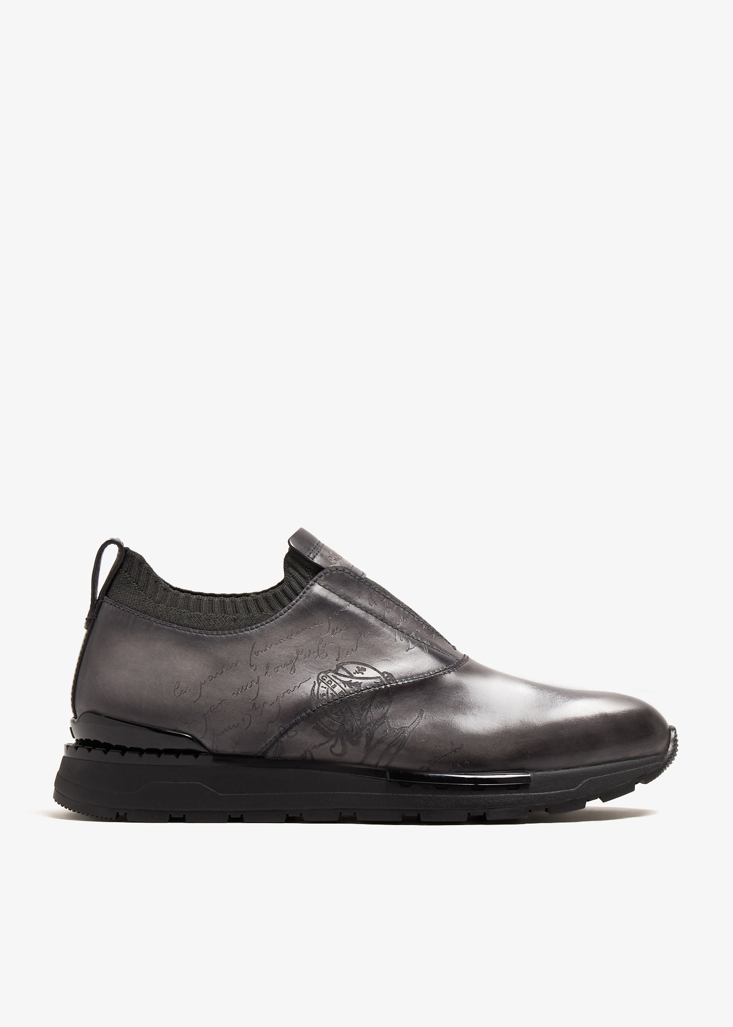 Berluti Fast Track leather sneakers for Men - Grey in UAE